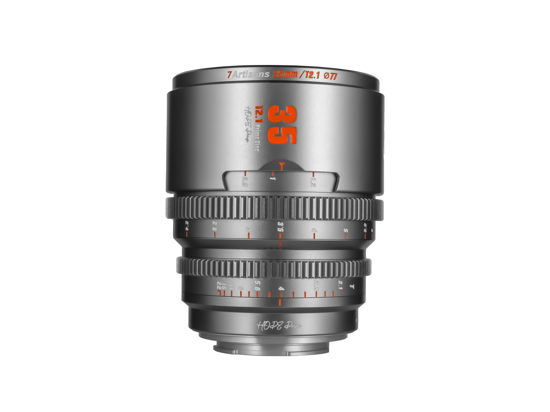 7Artisans HOPE 35mm T2.1 Cine Lens (X Mount, Grey)