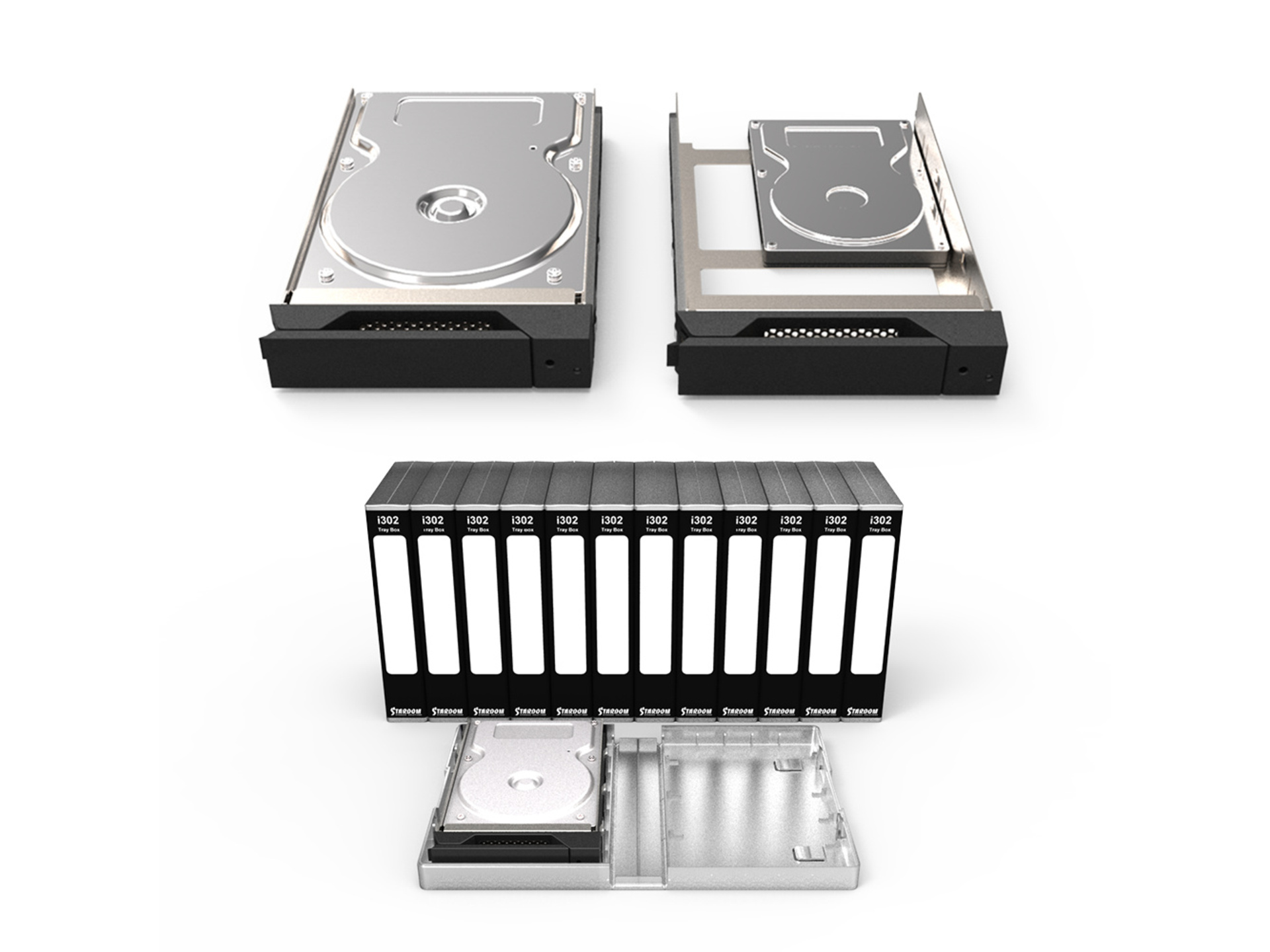 Stardom ST4 Tray with Tray/HDD Box Module (Black)