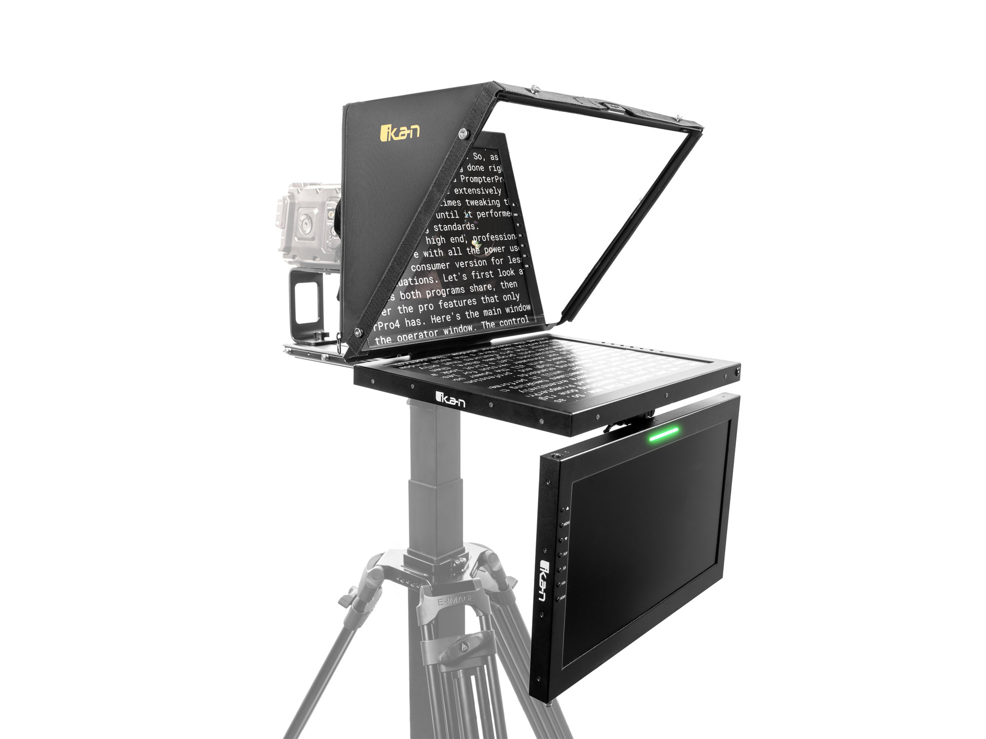 Teleprompter Pro Model And Talent Pocket Cue V3 4K Talent Monitor