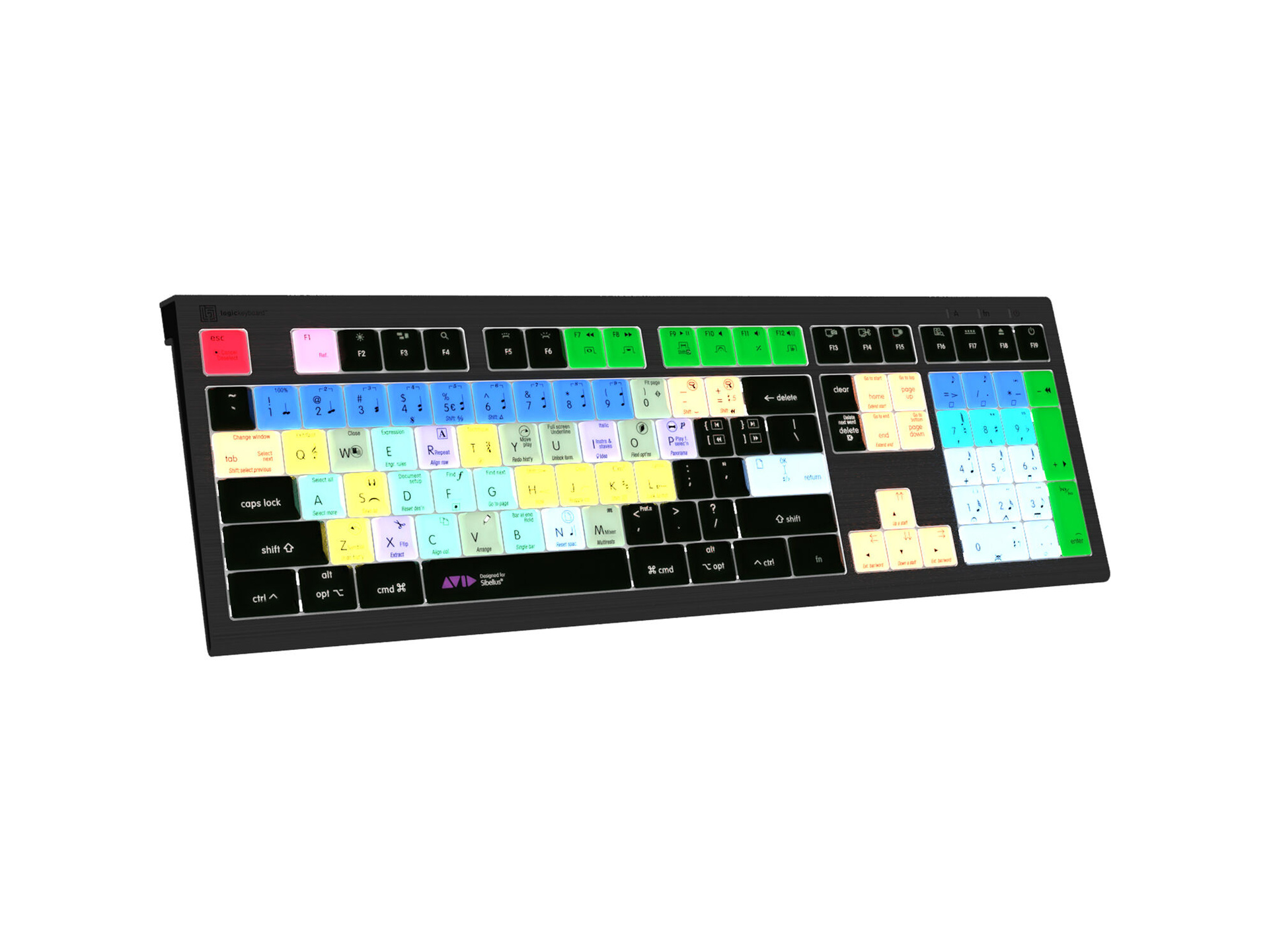 Logickeyboard ASTRA 2 Backlit Keyboard for Avid Sibelius (Mac, US English)