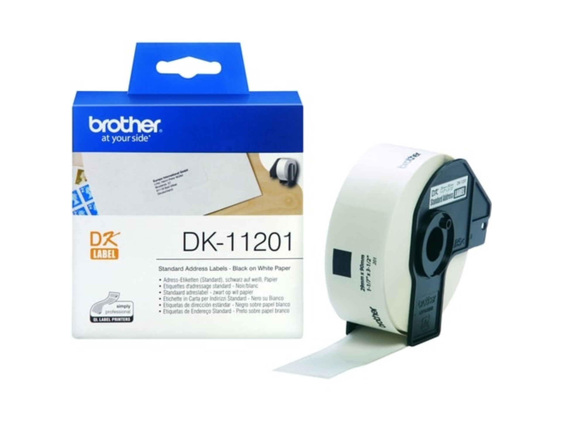 Brother DK11201 Die-Cut Standard Address Label (White, 400 Labels, 1.1 x 3.5", Single Pack)