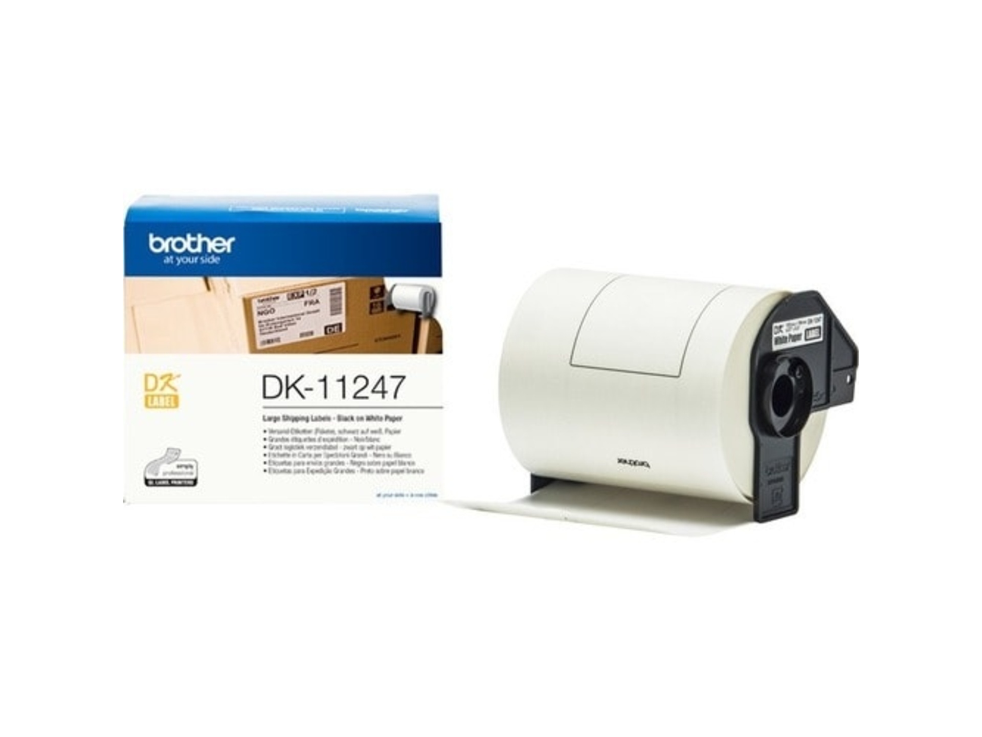 Brother DK11247 Large Shipping White Paper Labels (180 Labels, 4.07 x 6.4")