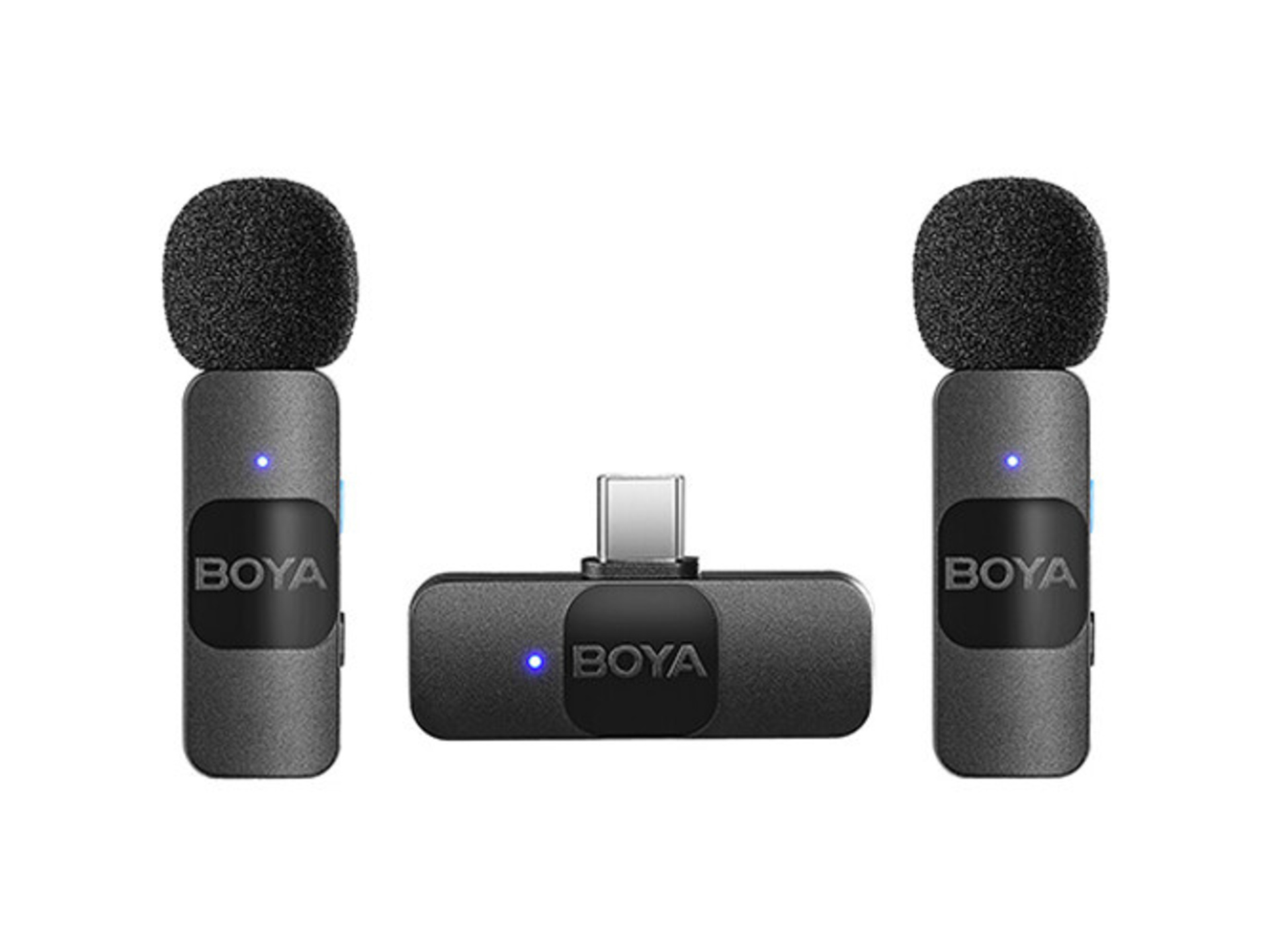 BOYA BY-V20 Ultracompact 2-Person Wireless Microphone System with USB-C Connector (2.4 GHz)