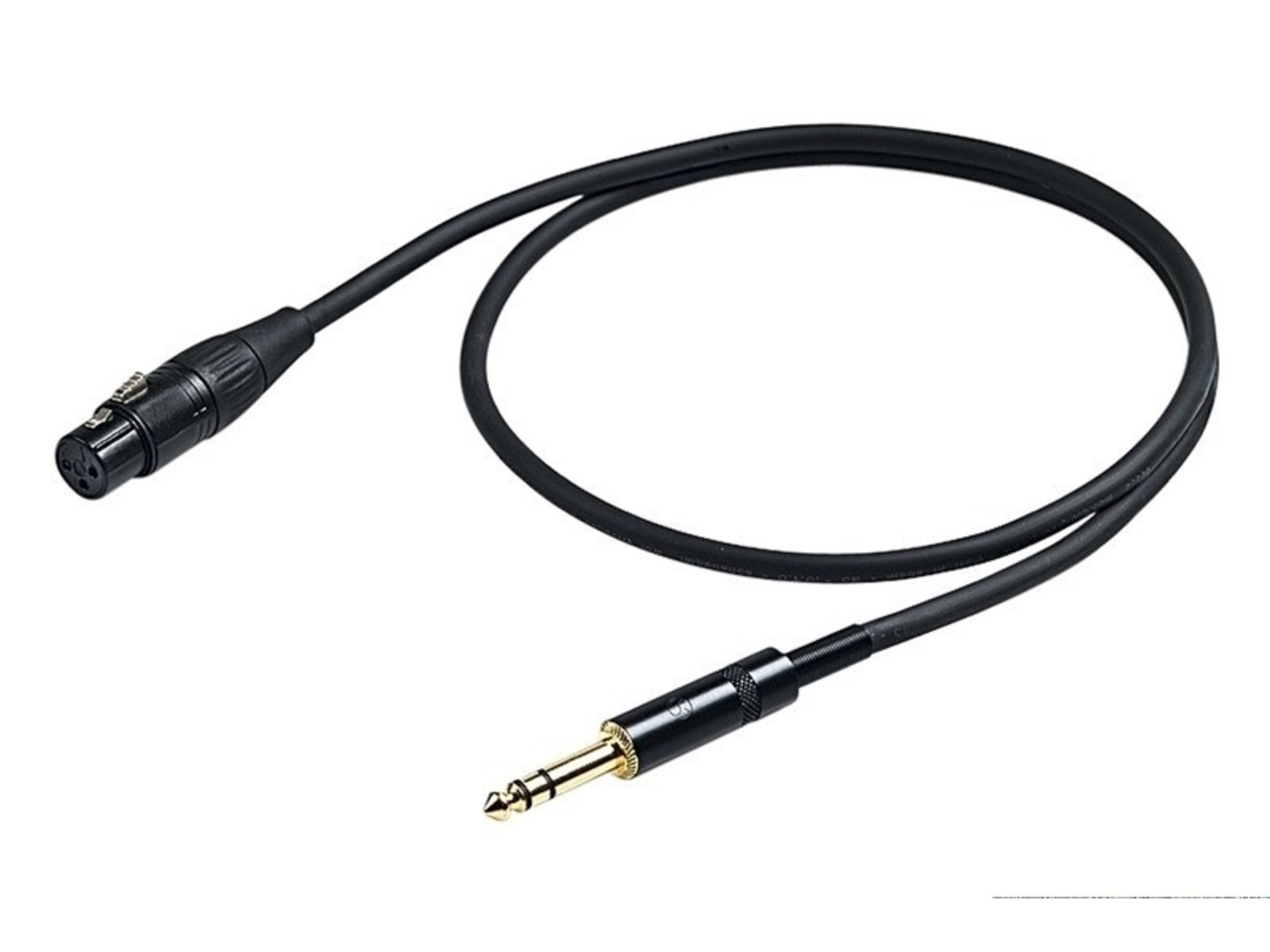 Proel XLR to TRS Spiral Shield Mic Lead Cable (Black, 3m)