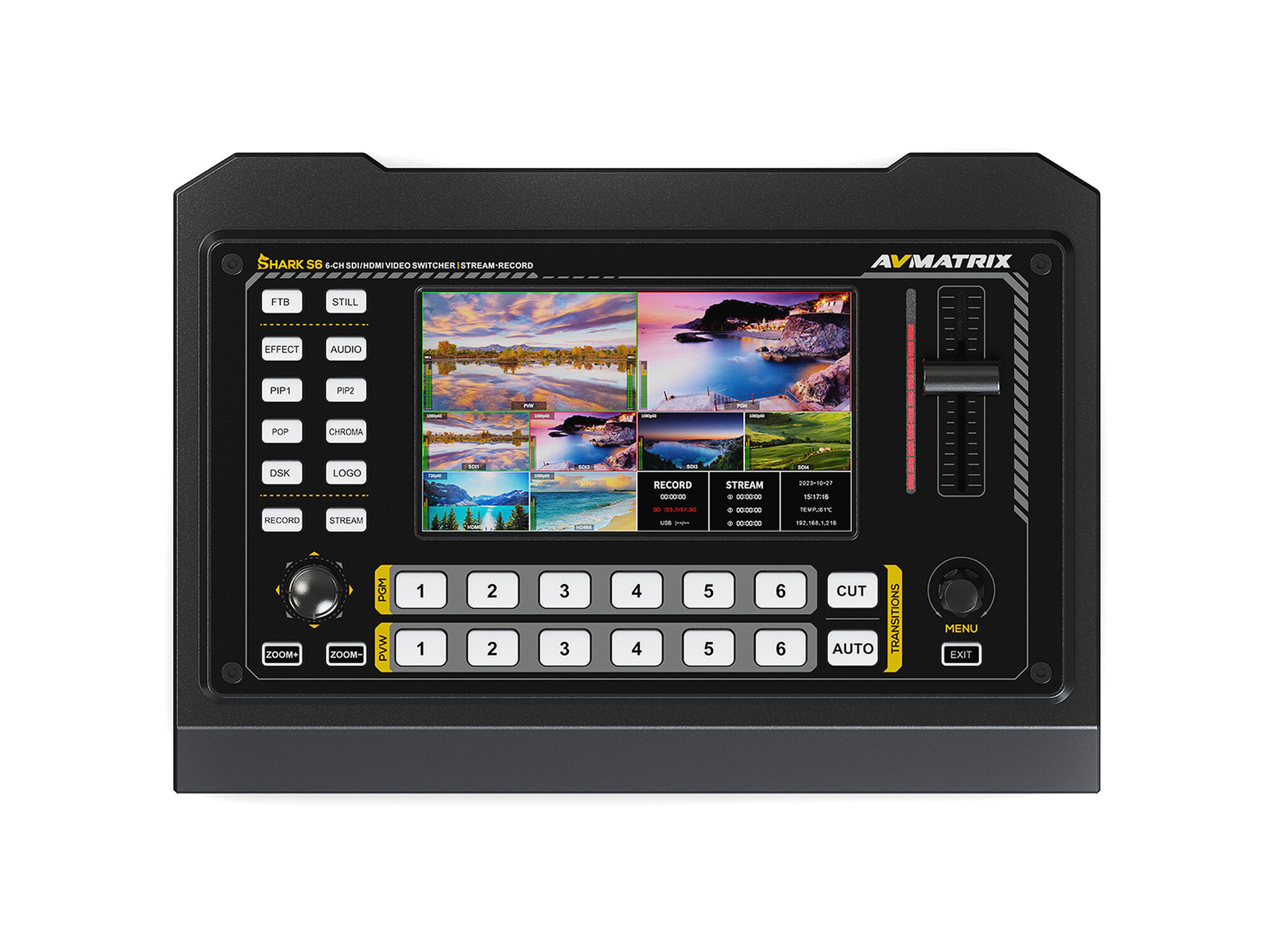 AVMATRIX Shark S6 6-Channel HDMI/SDI Video Switcher