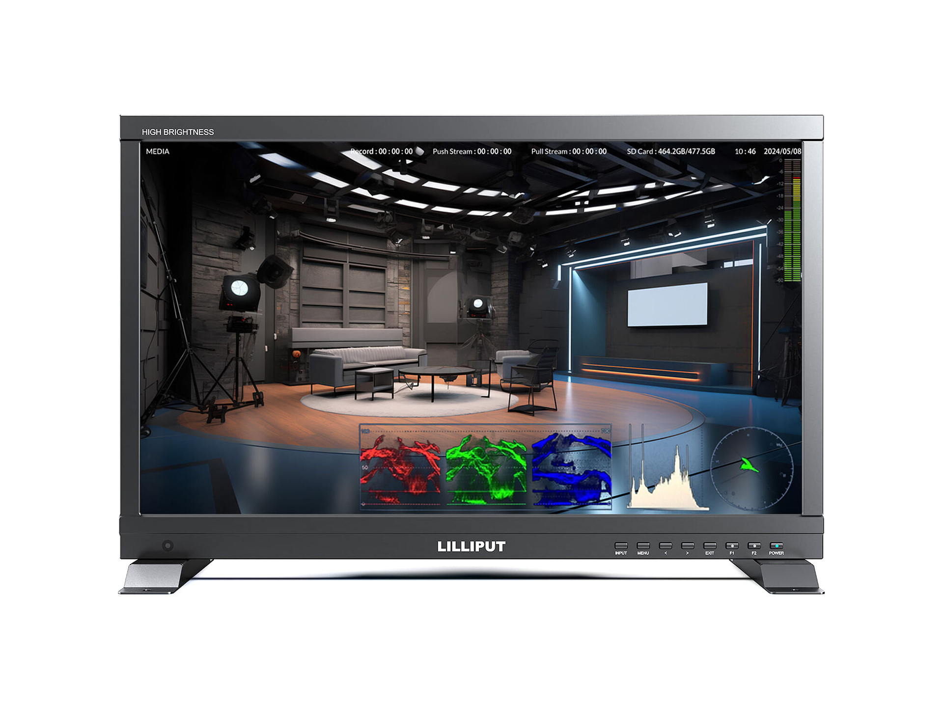 Lilliput PVM220S-E 21.5" Live Stream Recording Monitor with Carry Case (V-Mount)