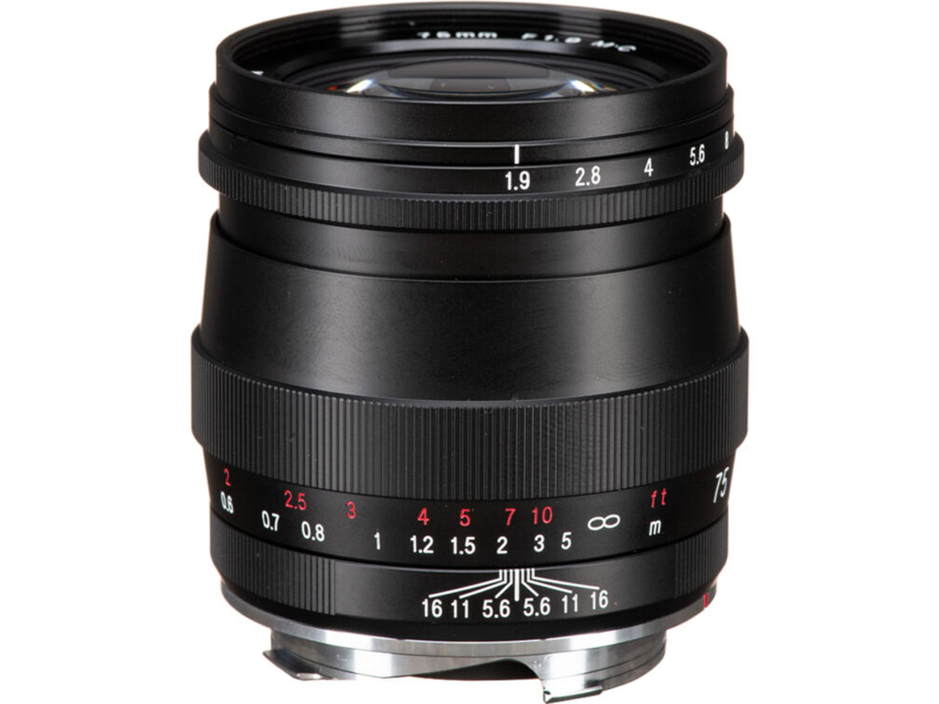 Voigtlander Ultron 75mm f/1.9 Lens (Multicoated, Matte Black)