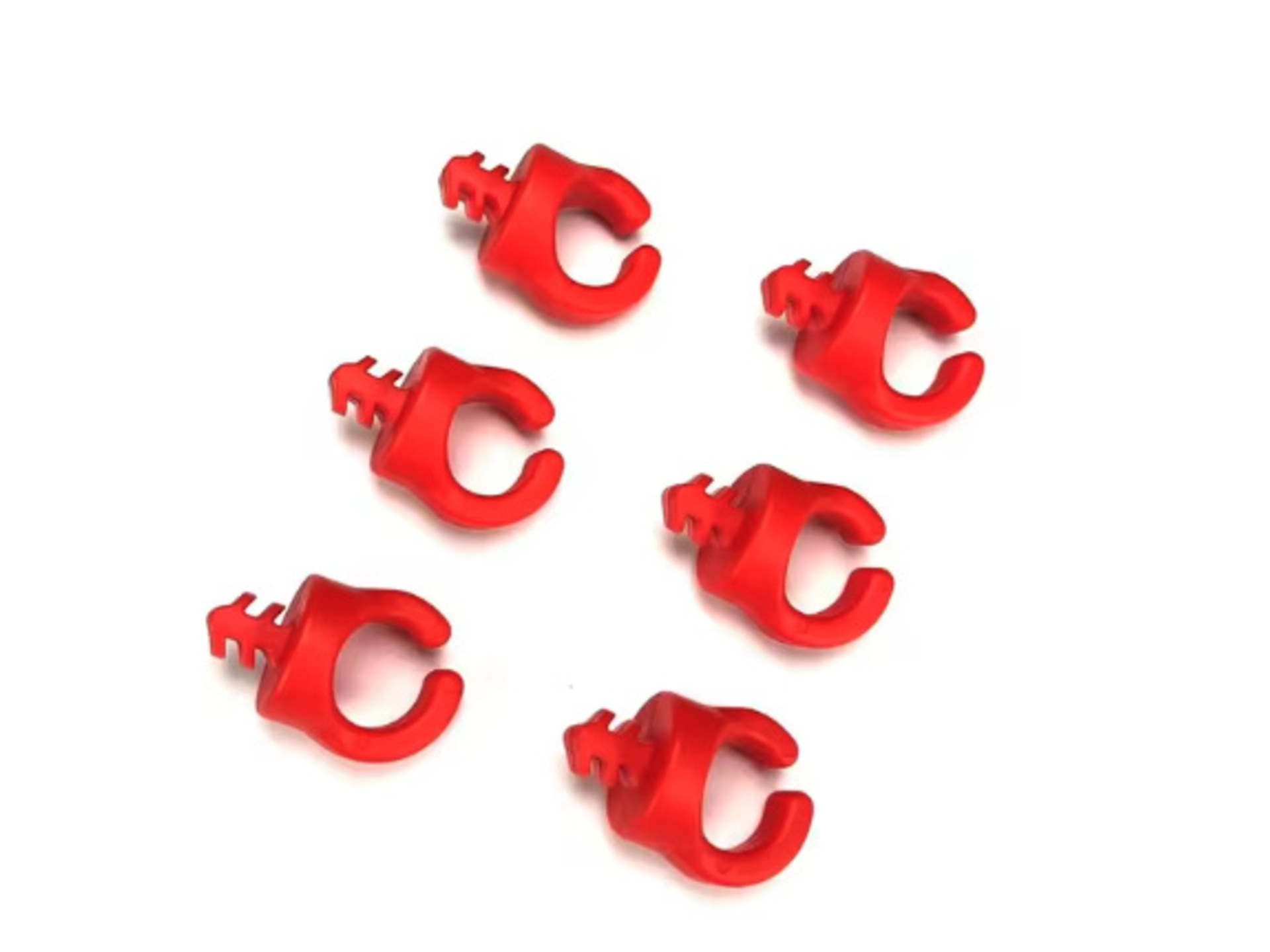 Titan 1/4"-20 Cable Management Clips (6 Pack, Red)