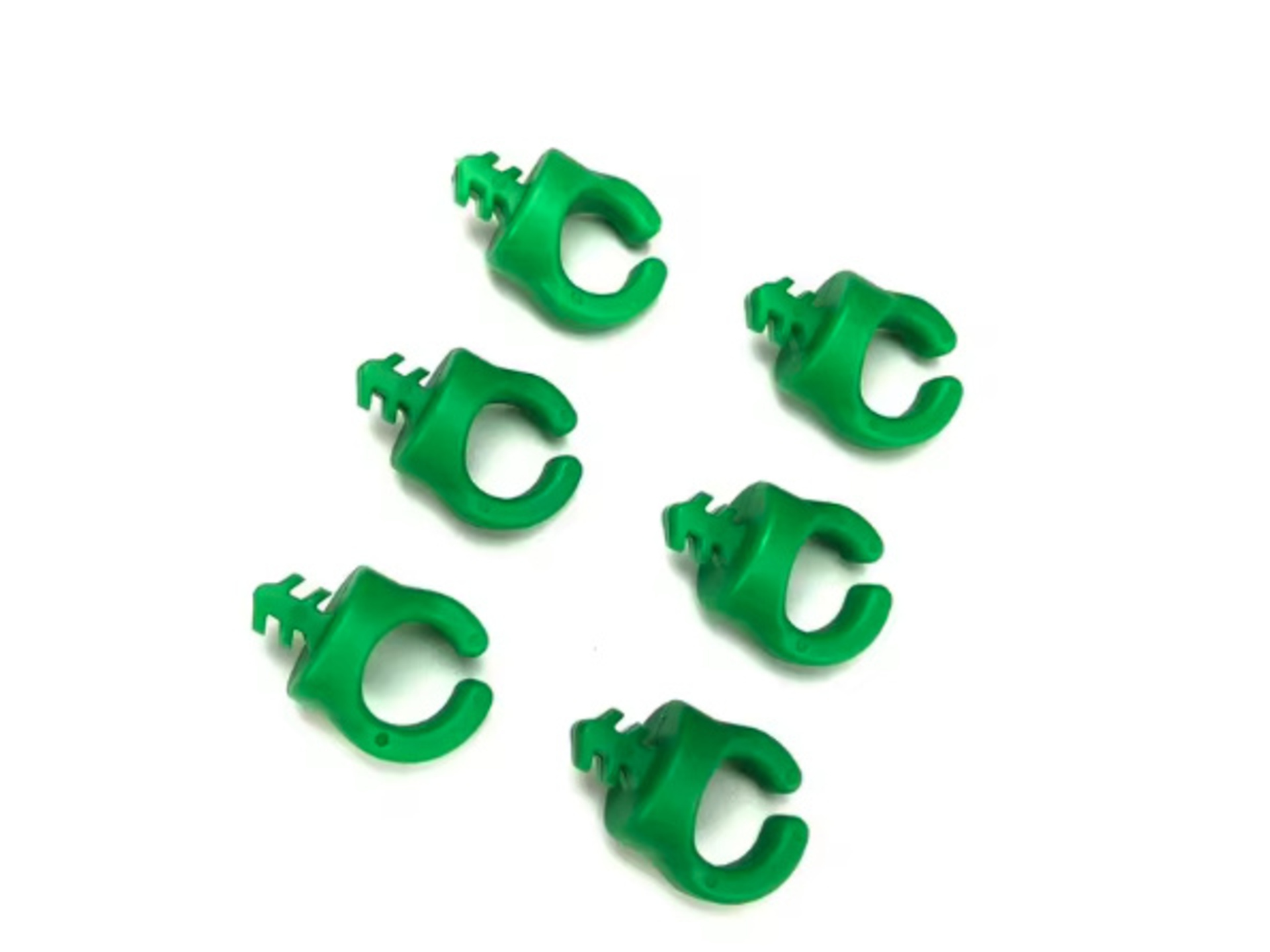 Titan 3/8"-16 Cable Management Clips (6 Pack, Green)