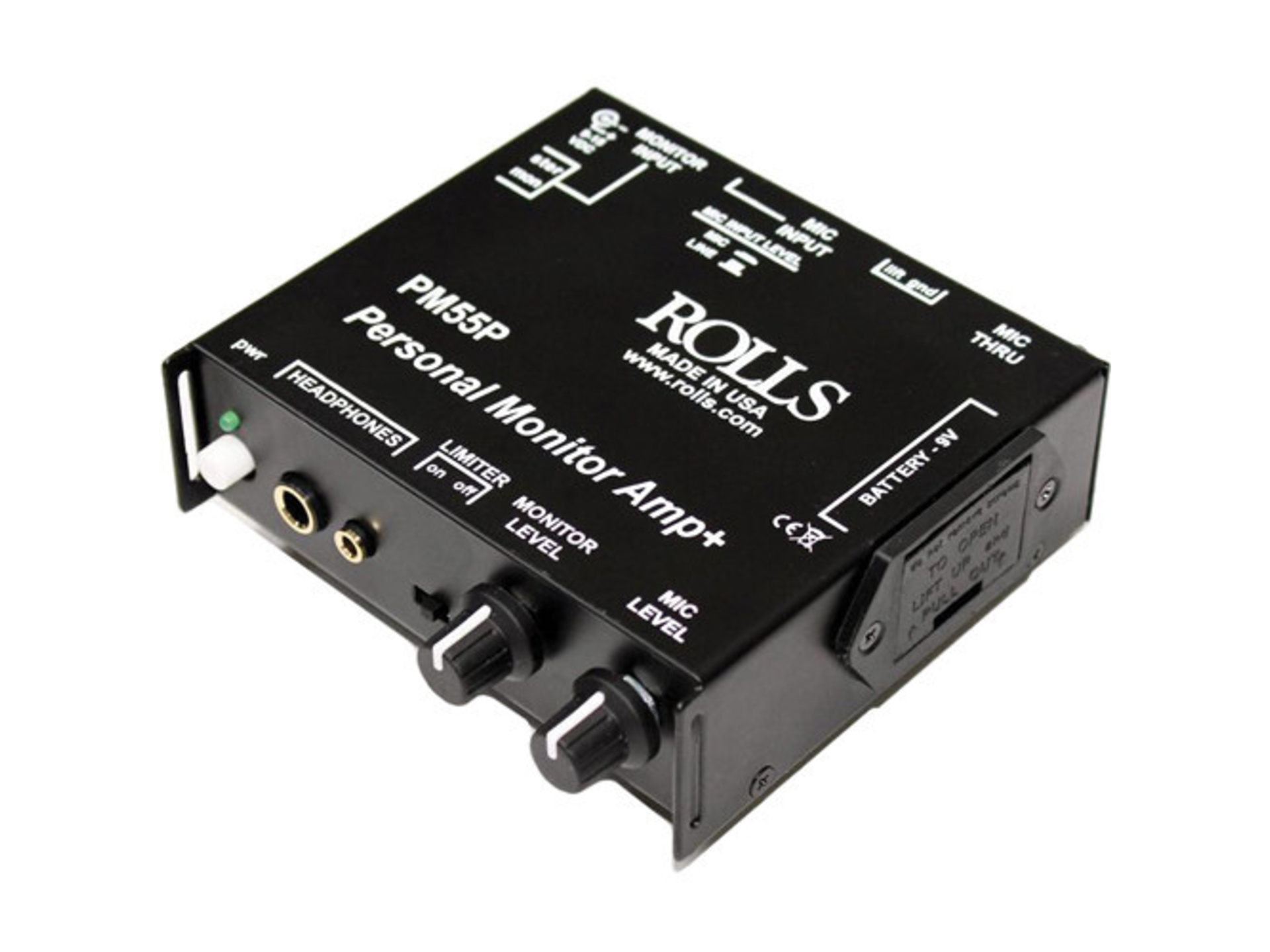 Rolls PM55P Stereo Personal Monitor Amplifier with Optical Limiter
