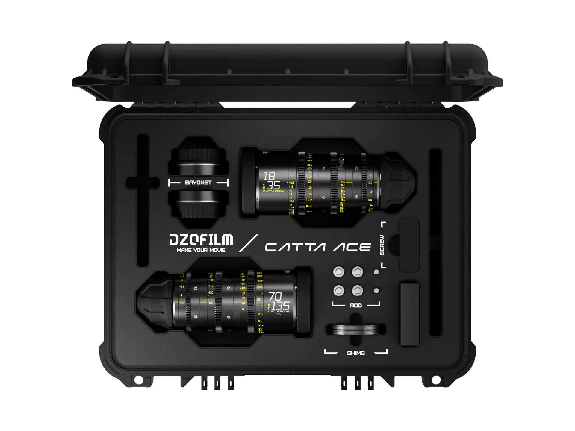 DZOFilm Catta Ace FF 18-35/70-135mm T2.9 Cine 2-Lens Bundle (PL/EF, Black)