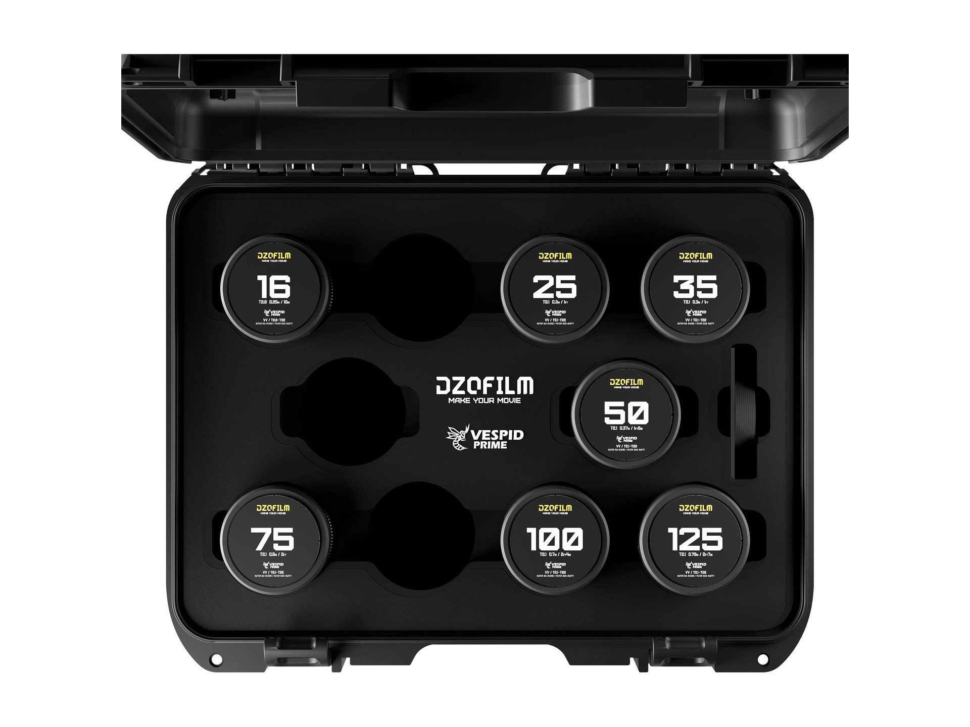 DZOFilm VESPID Prime 7-Lens Kit V2 (PL & EF Mounts)