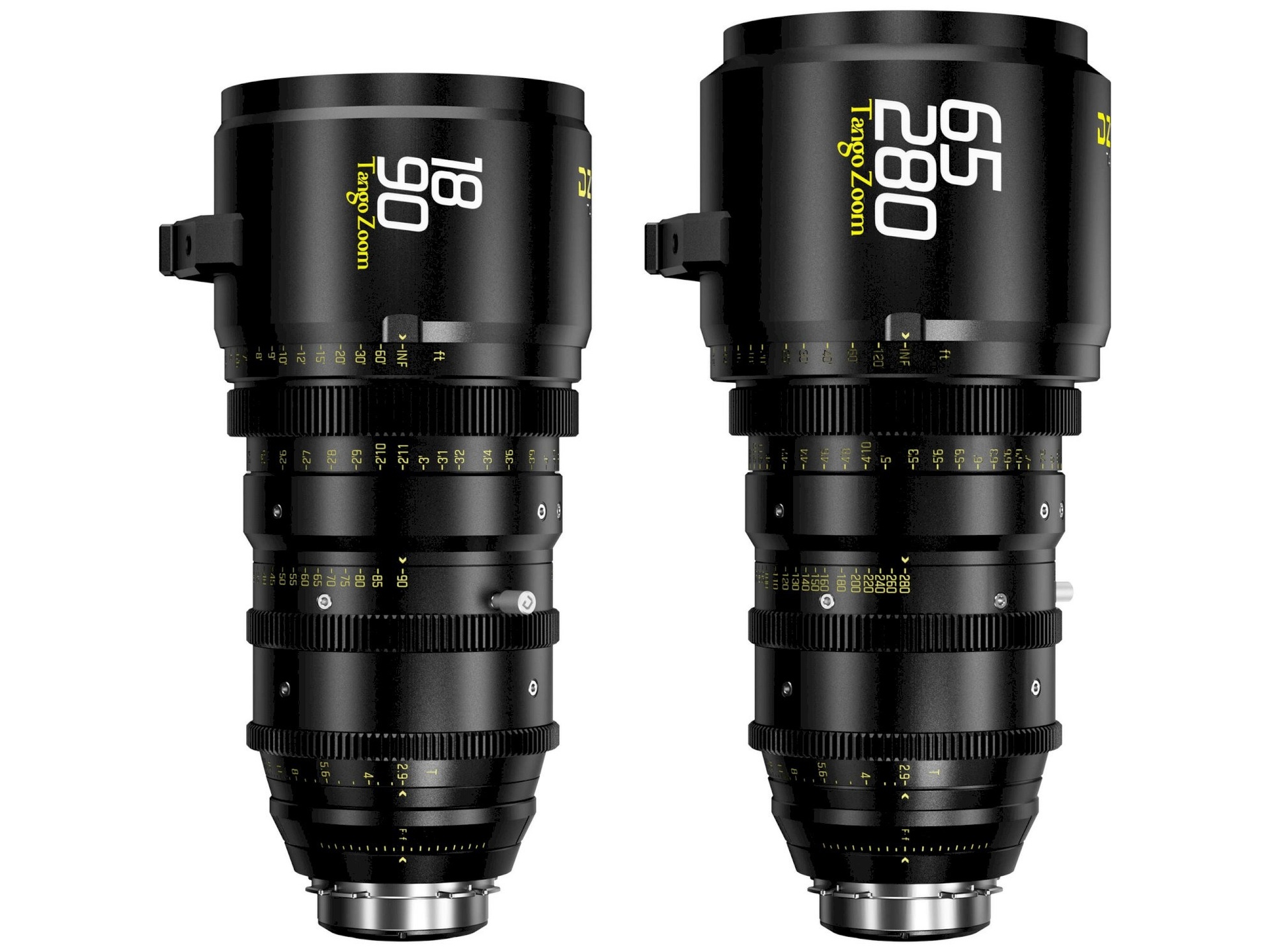 DZOFilm Tango 18-90mm T2.9 & 65-280mm T2.9-4 S35 Zoom Lens Bundle (ARRI PL & Canon EF, Feet)