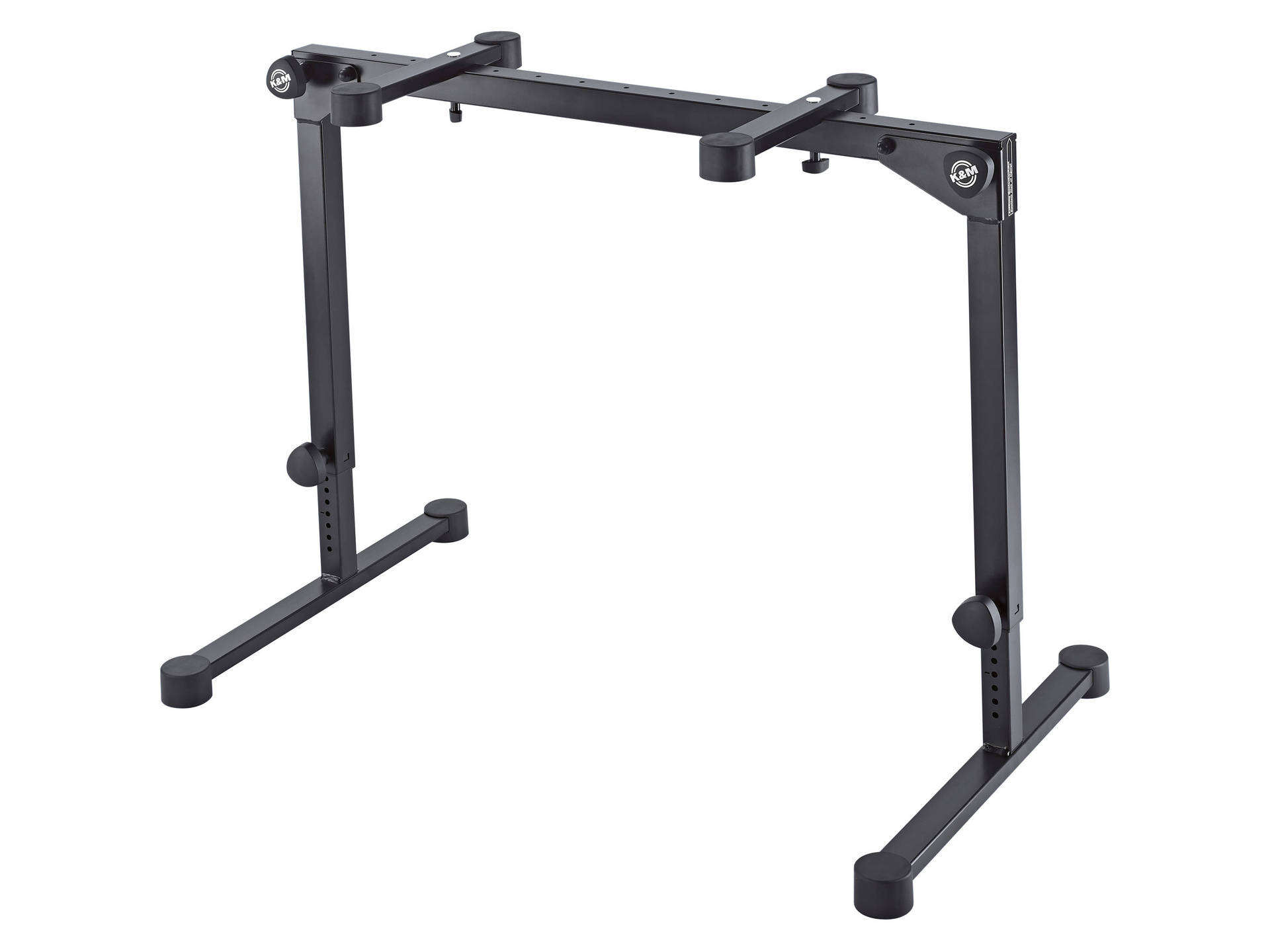 K&M 18820 Omega Pro Table-Style Keyboard Stand with Foldable Legs (Black)