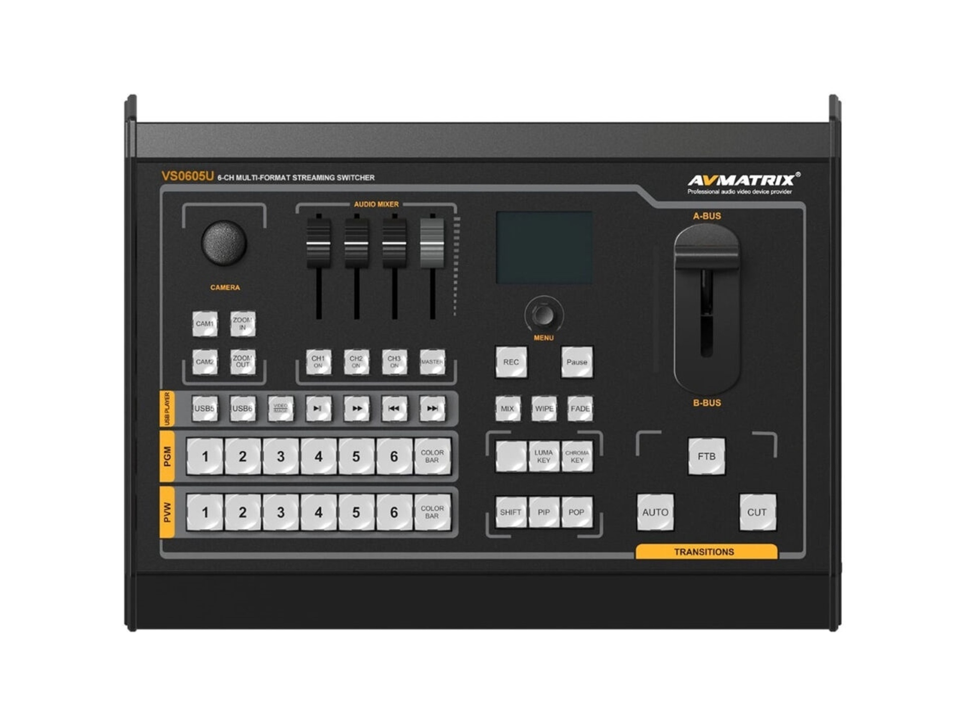 AV Matrix VS0605U 6-Channel SDI/HDMI Multi-Format Streaming Switcher - Open Box Special