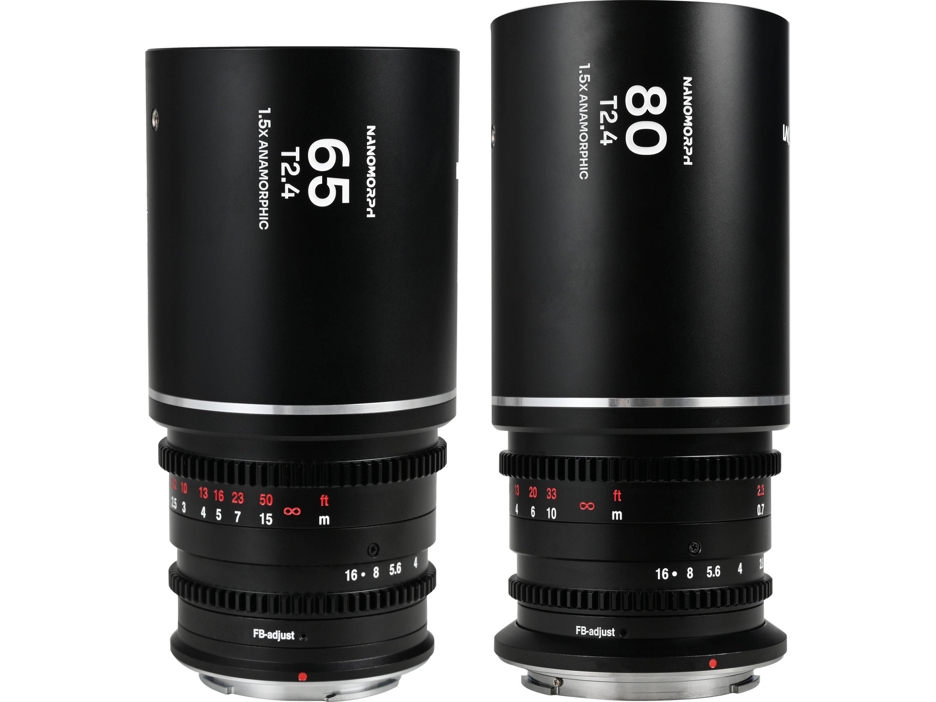 Laowa Nanomorph 65mm & 80mm T2.4 1.5X S35 2 Lens Bundle (Leica L, Silver)