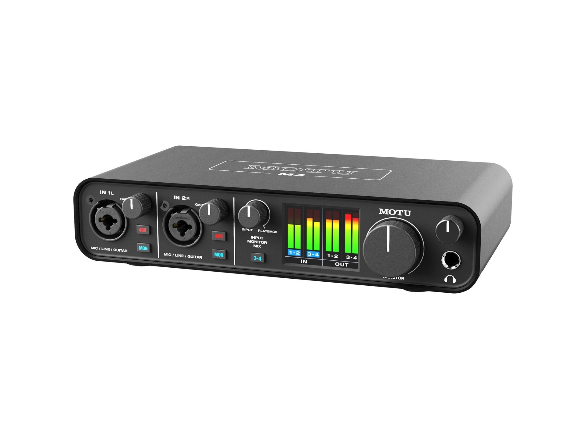 MOTU M4 4x4 USB-C Audio Interface for Recording, Mixing, and Podcasting - Open Box