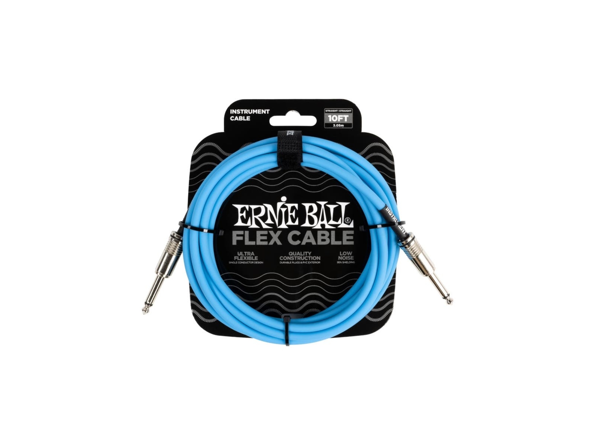Ernie Ball Flex Straight Instrument Cable (3m, Blue)