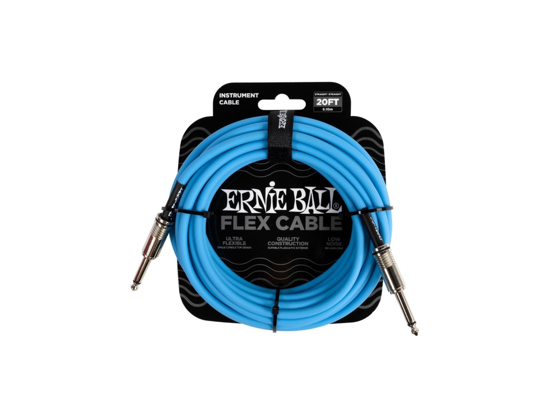 Ernie Ball Flex Straight Instrument Cable (6m, Blue)
