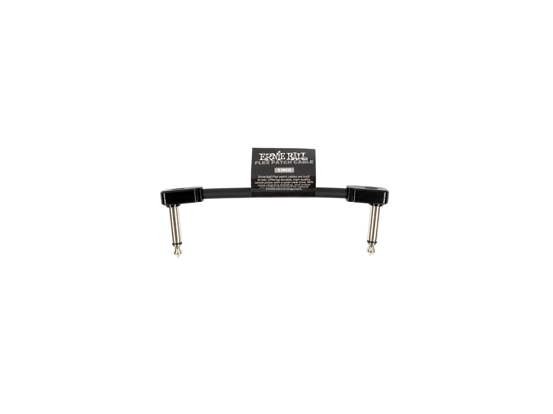 Ernie Ball Flex Single Patch Cable (3", Black)