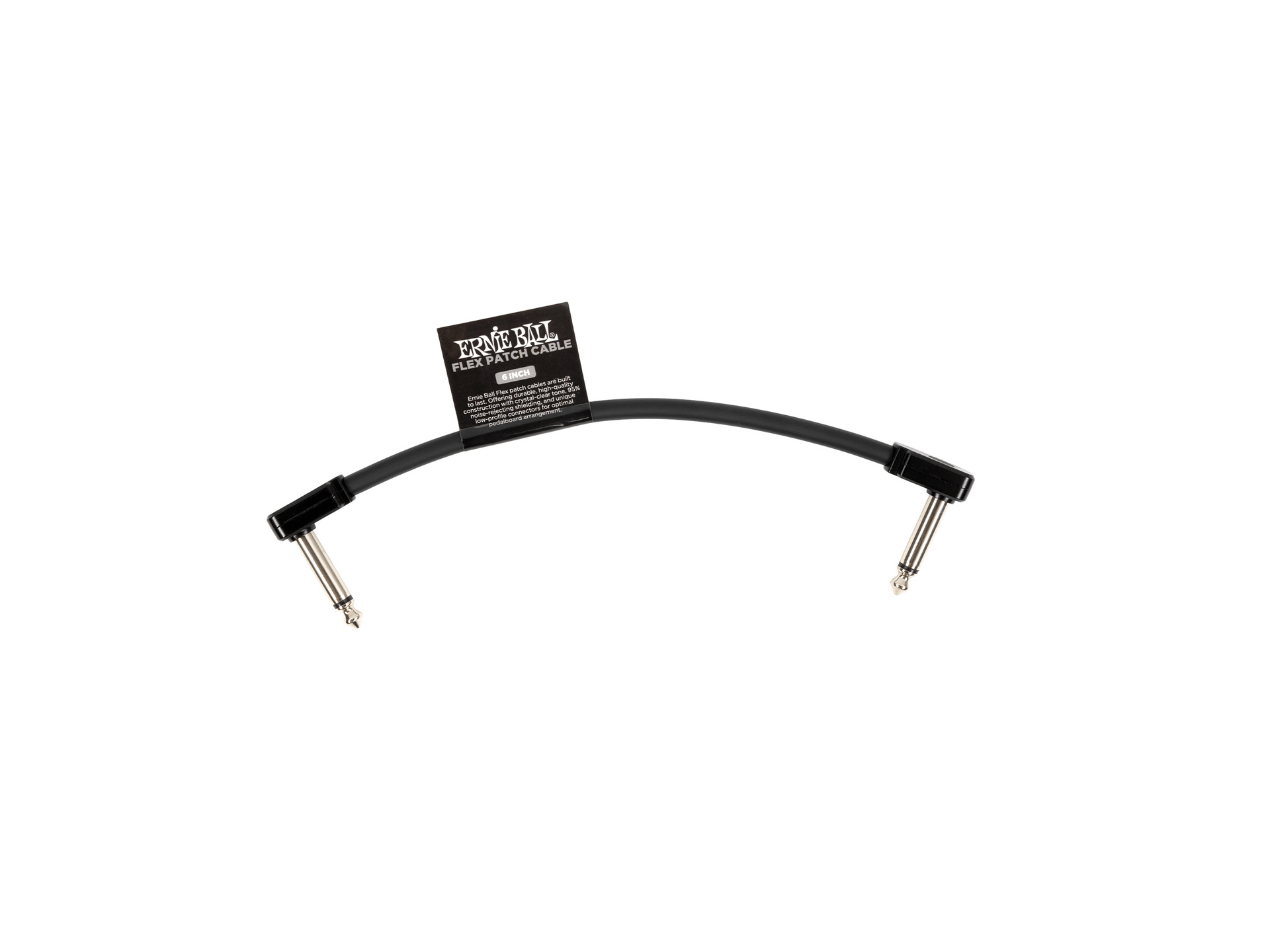 Ernie Ball Flex Single Patch Cable (6", Black)