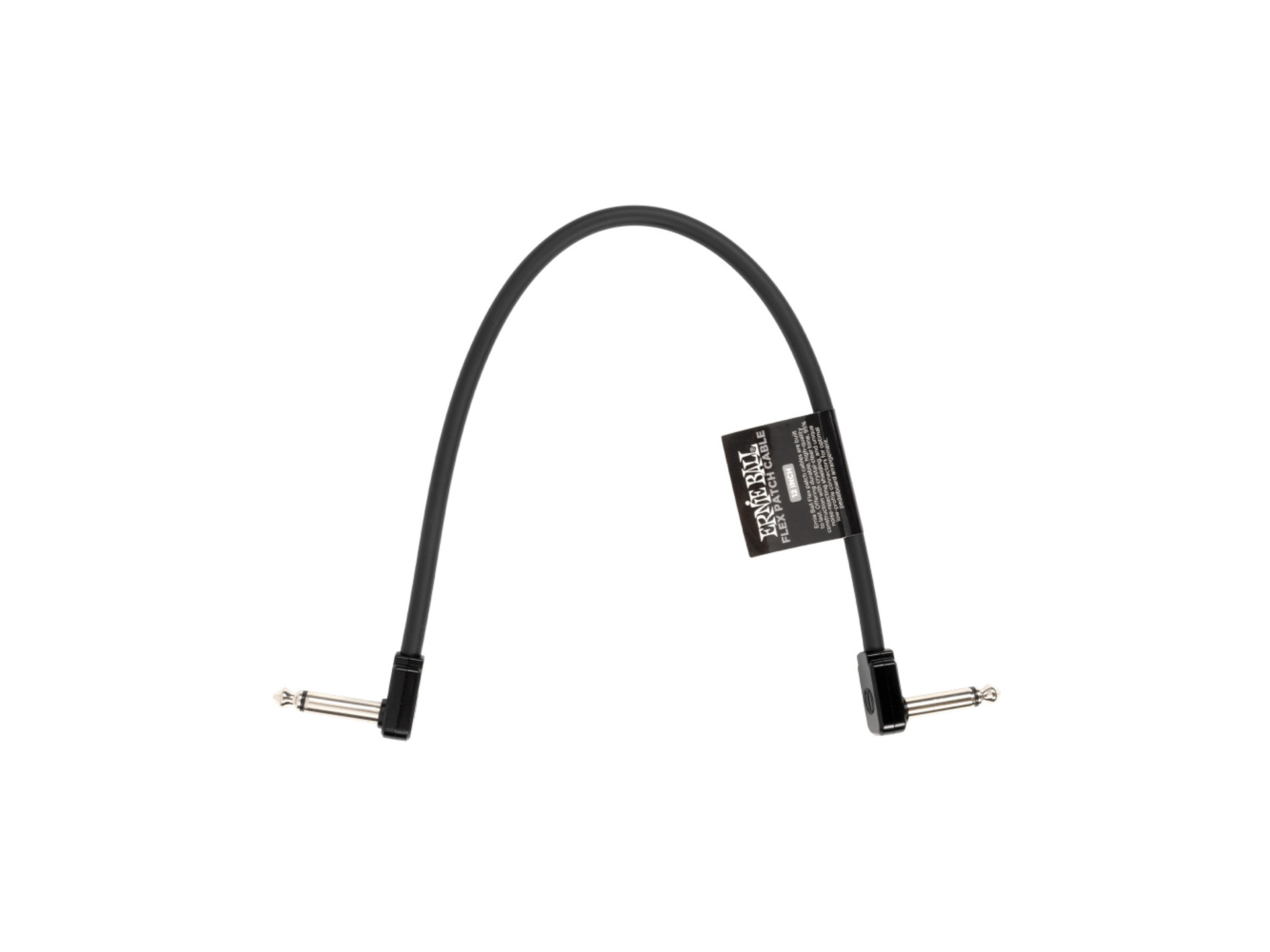 Ernie Ball Flex Single Patch Cable (12", Black)