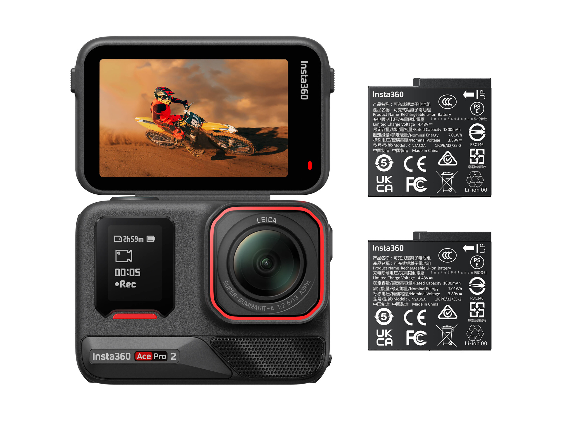 Insta360 Ace Pro 2 Action Camera Battery Bundle
