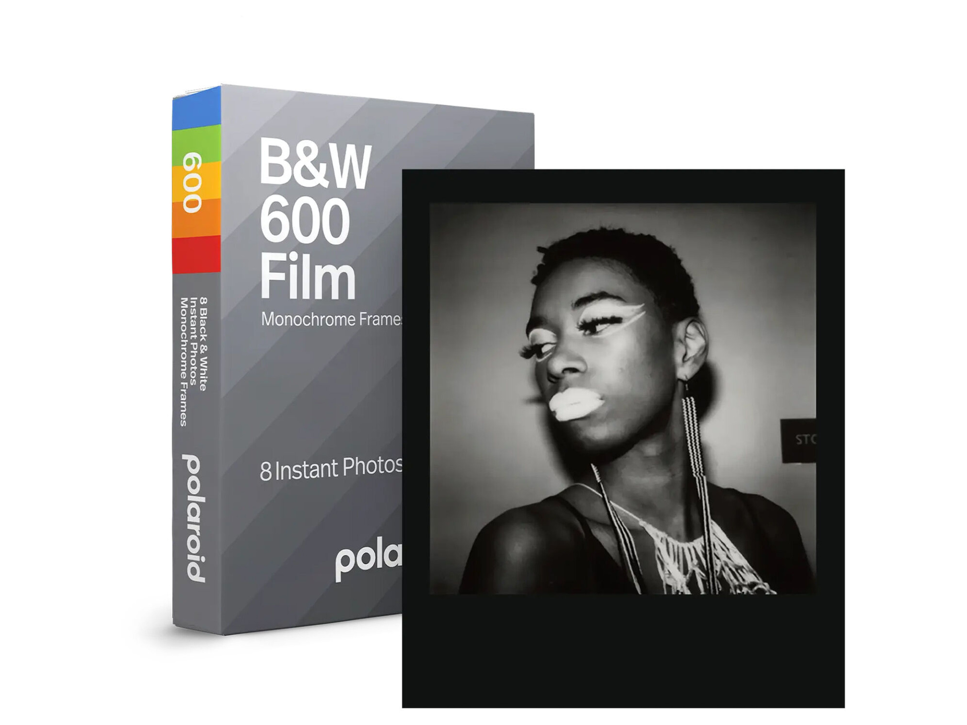 Polaroid Black & White 600 Instant Film (Monochrome Frames Edition, 8 Exposures)