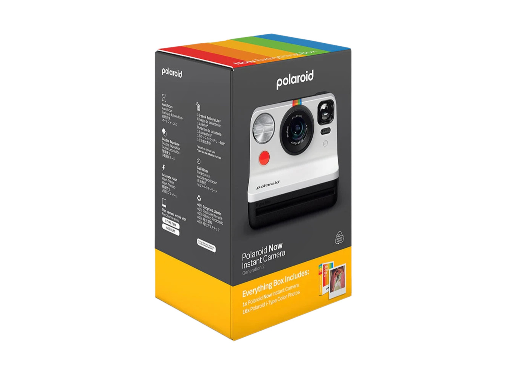 Polaroid Now Generation 2 i-Type Instant Camera Everything Box (Black and White)