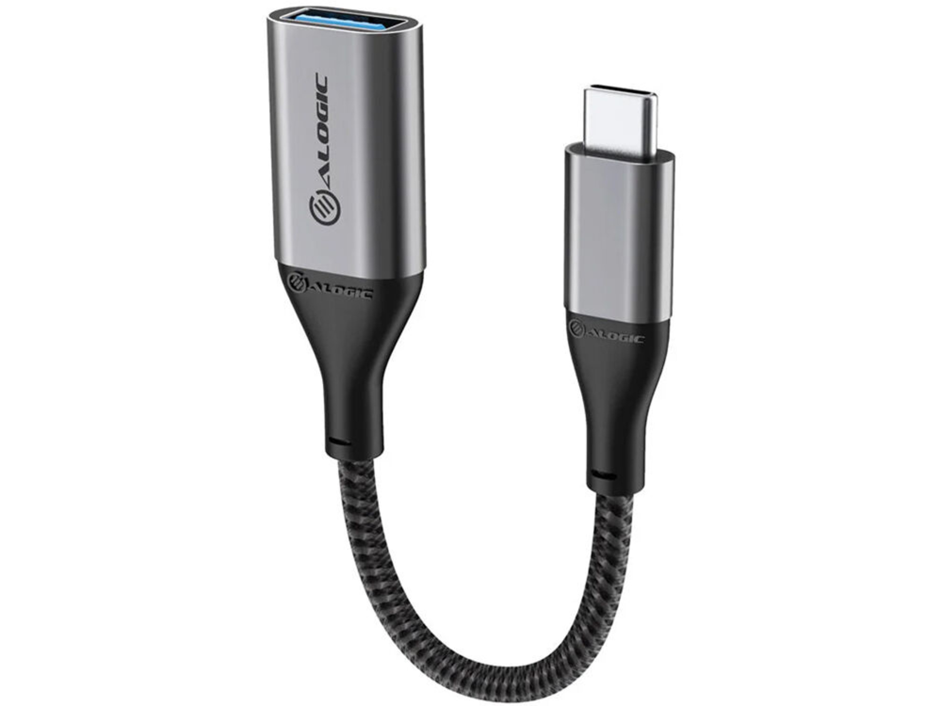 Alogic Super Ultra USB-C 3.1 Gen 1 Male to USB-A Female Adapter (5.9", Space Gray)
