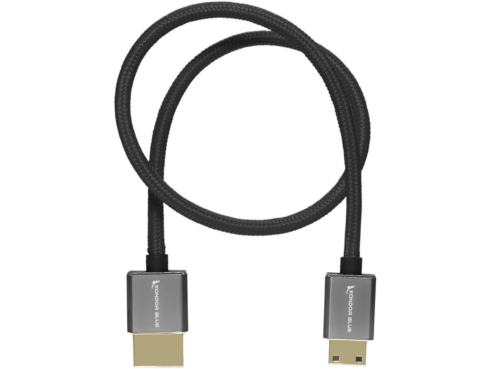 Kondor Blue High-Speed Mini-HDMI to HDMI Cable (Raven Black, 40cm)