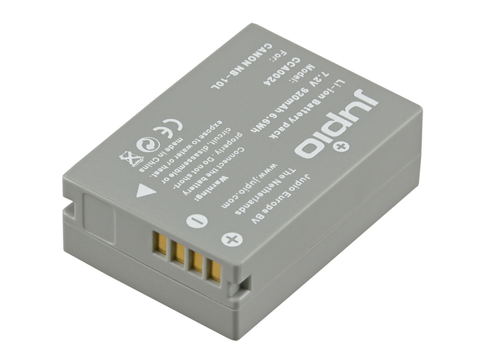 Jupio NB-10L Lithium-Ion Battery Pack (7.2V, 920mAh)