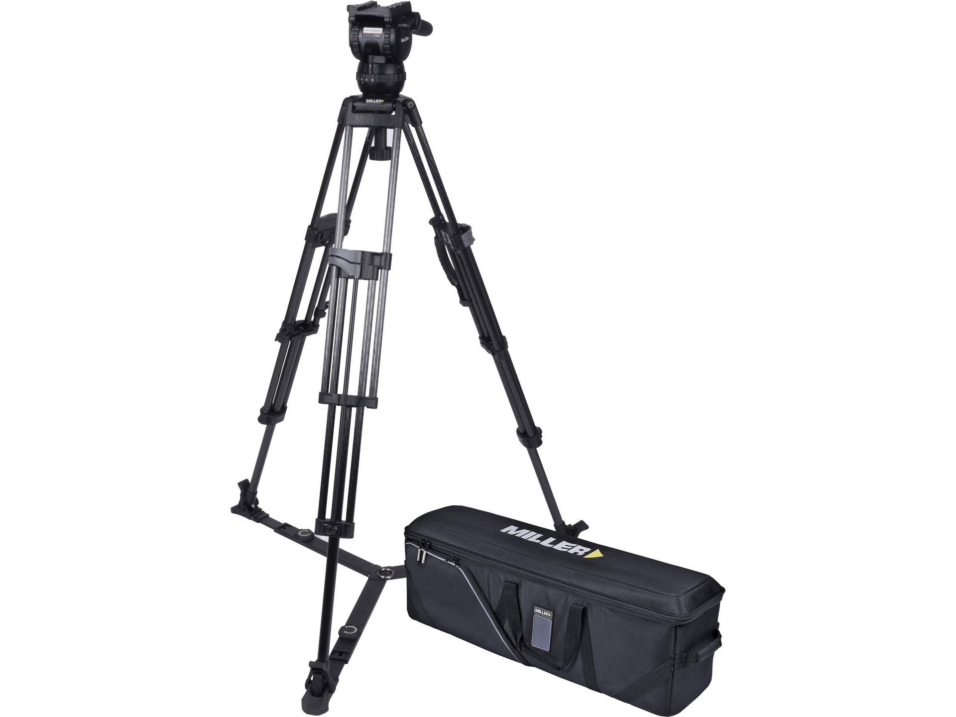 Miller CX8 Head and 75 Sprinter II Carbon Fibre Tripod with Ground Spreader and Case