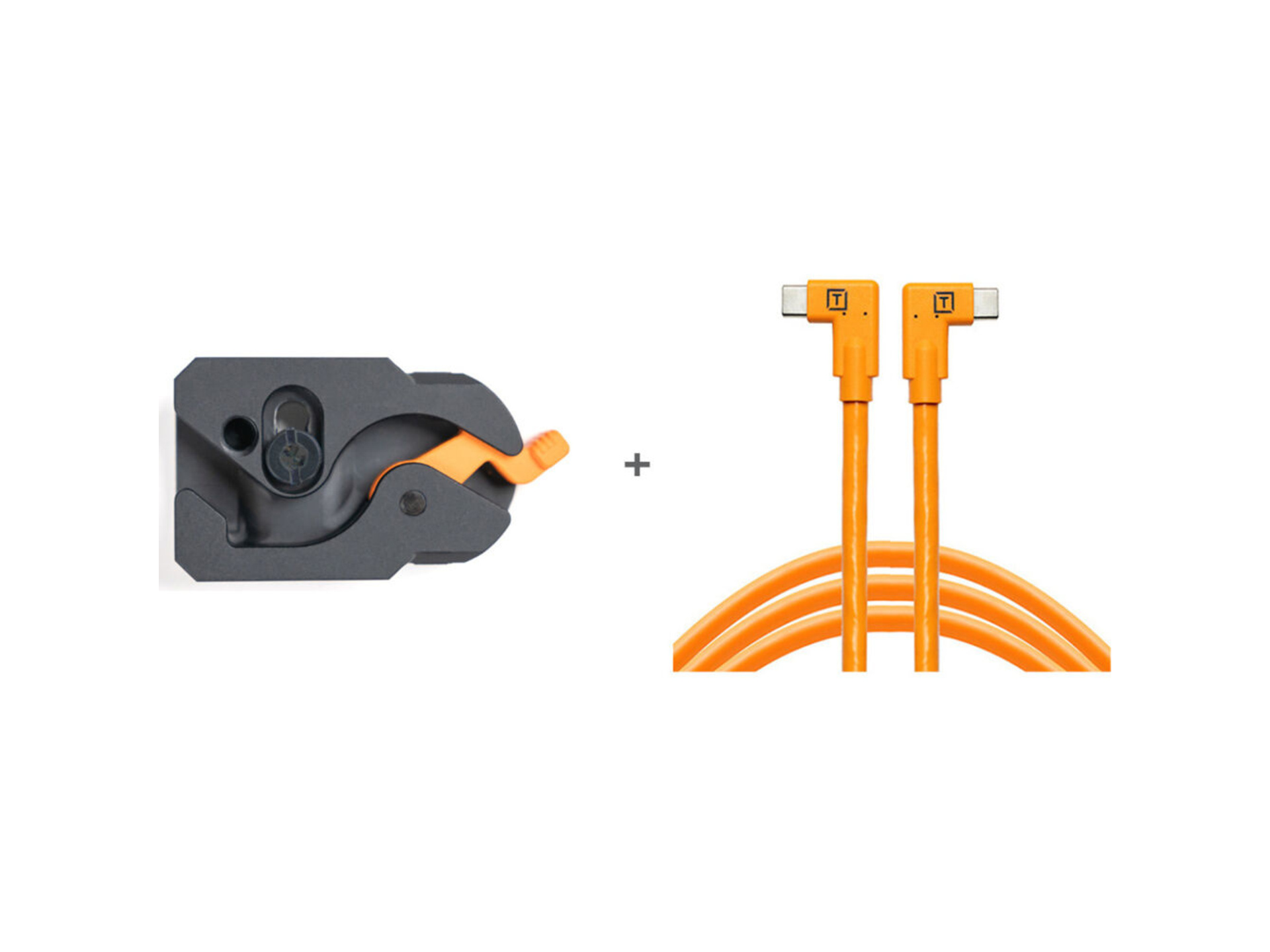 Tether Tools TetherGuard LeverLock Plate & TetherPro Dual Right-Angle USB-C Cable Kit (4.5m)