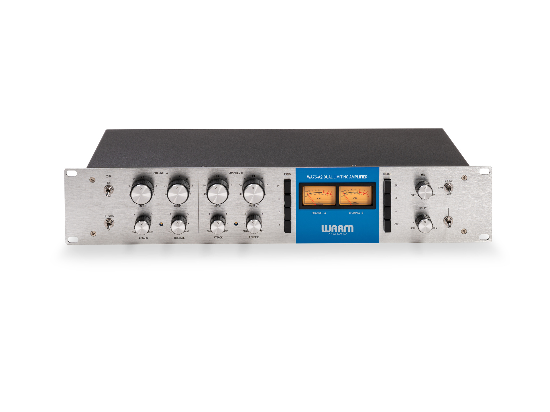 Warm Audio WA76-A2 Dual Channel Rev A Blue Stripe '76 Style FET Compressor