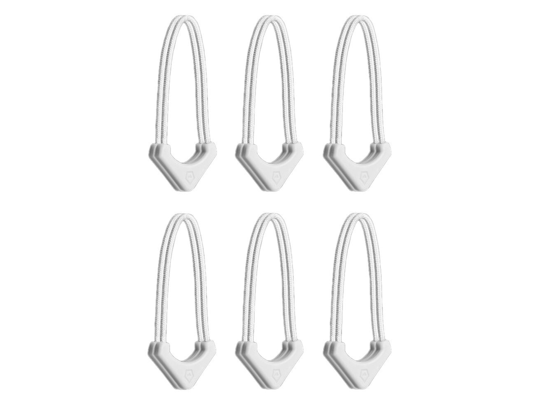 WANDRD WORRYLESS Locking Zipper Puller (Cloudbreak White, 6-Pack)