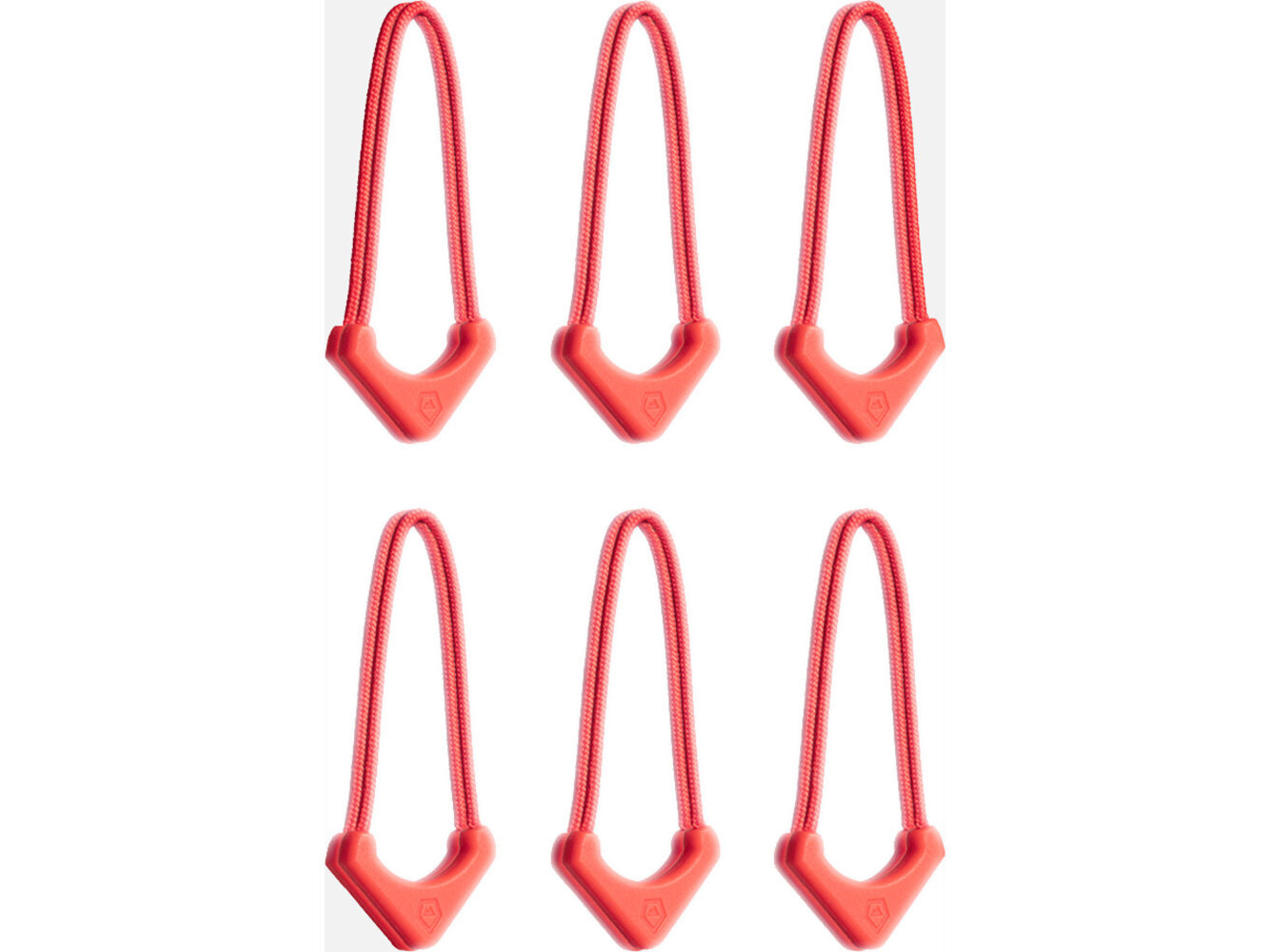WANDRD WORRYLESS Locking Zipper Puller (Red, 6-Pack)
