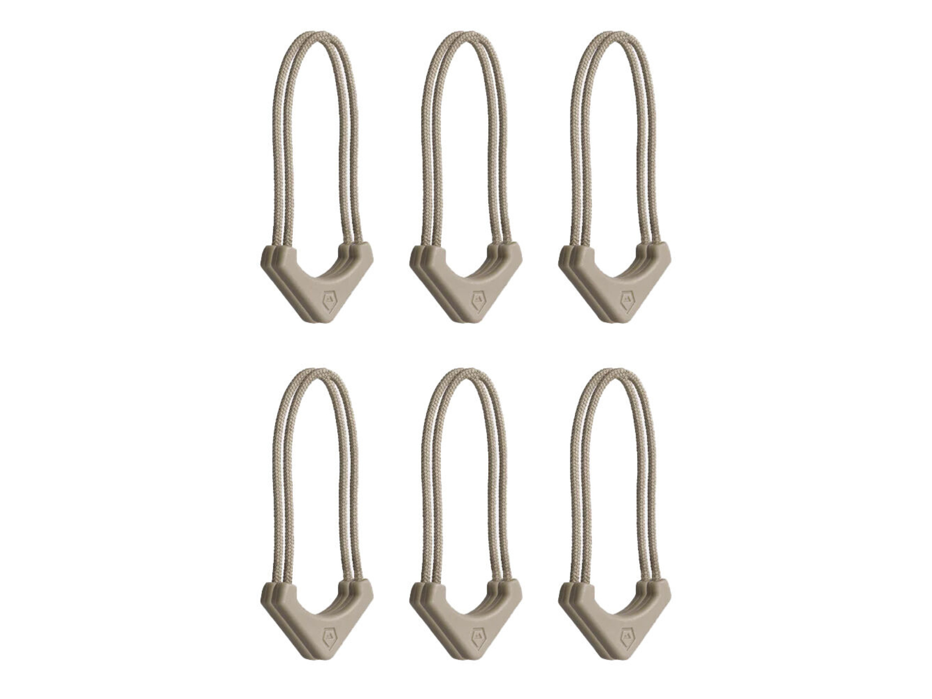 WANDRD WORRYLESS Locking Zipper Puller (Yuma Tan, 6-Pack)