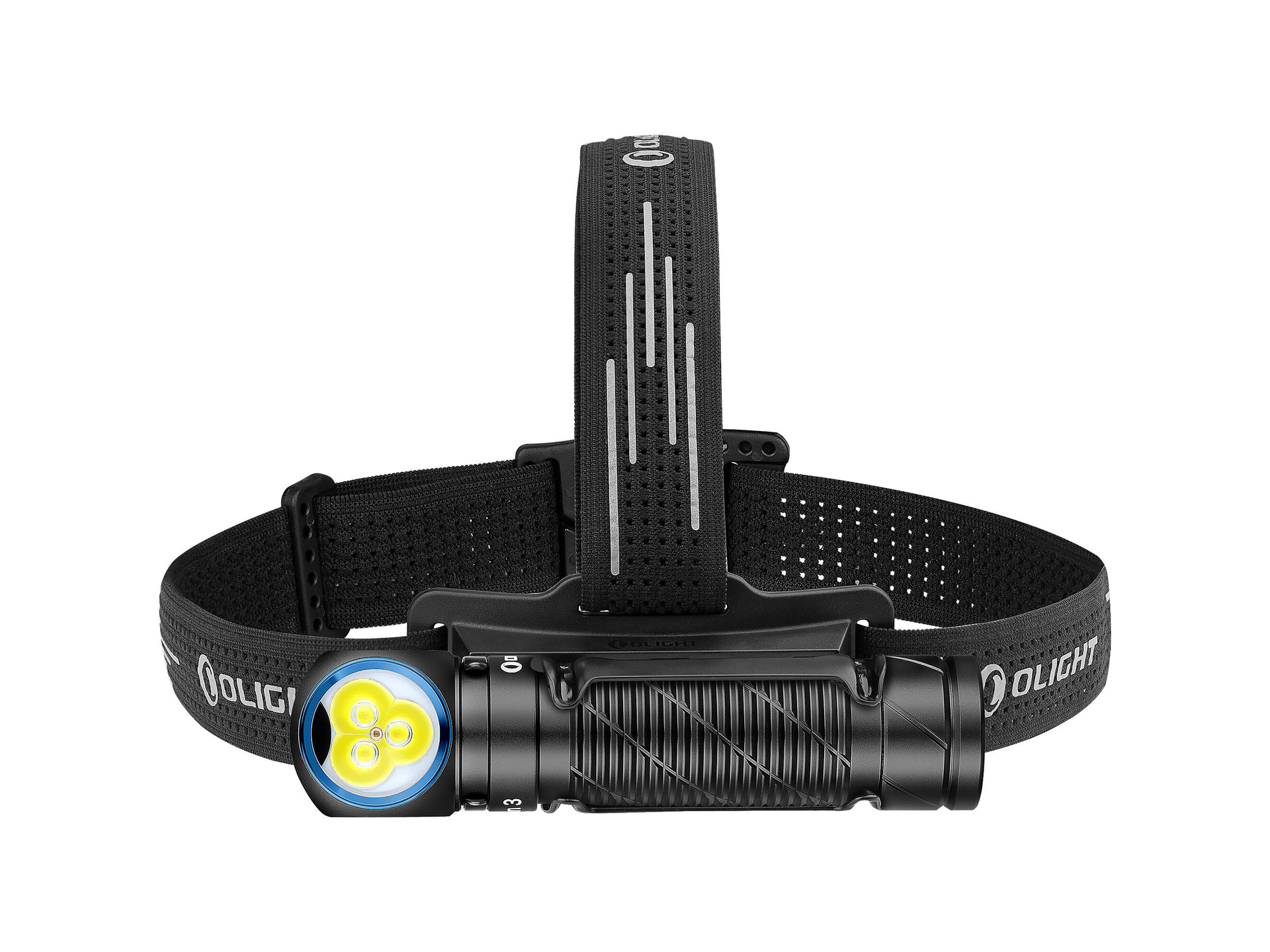 Olight Perun 3 Rechargeable Right-Angle LED Flashlight and Headband (Black)