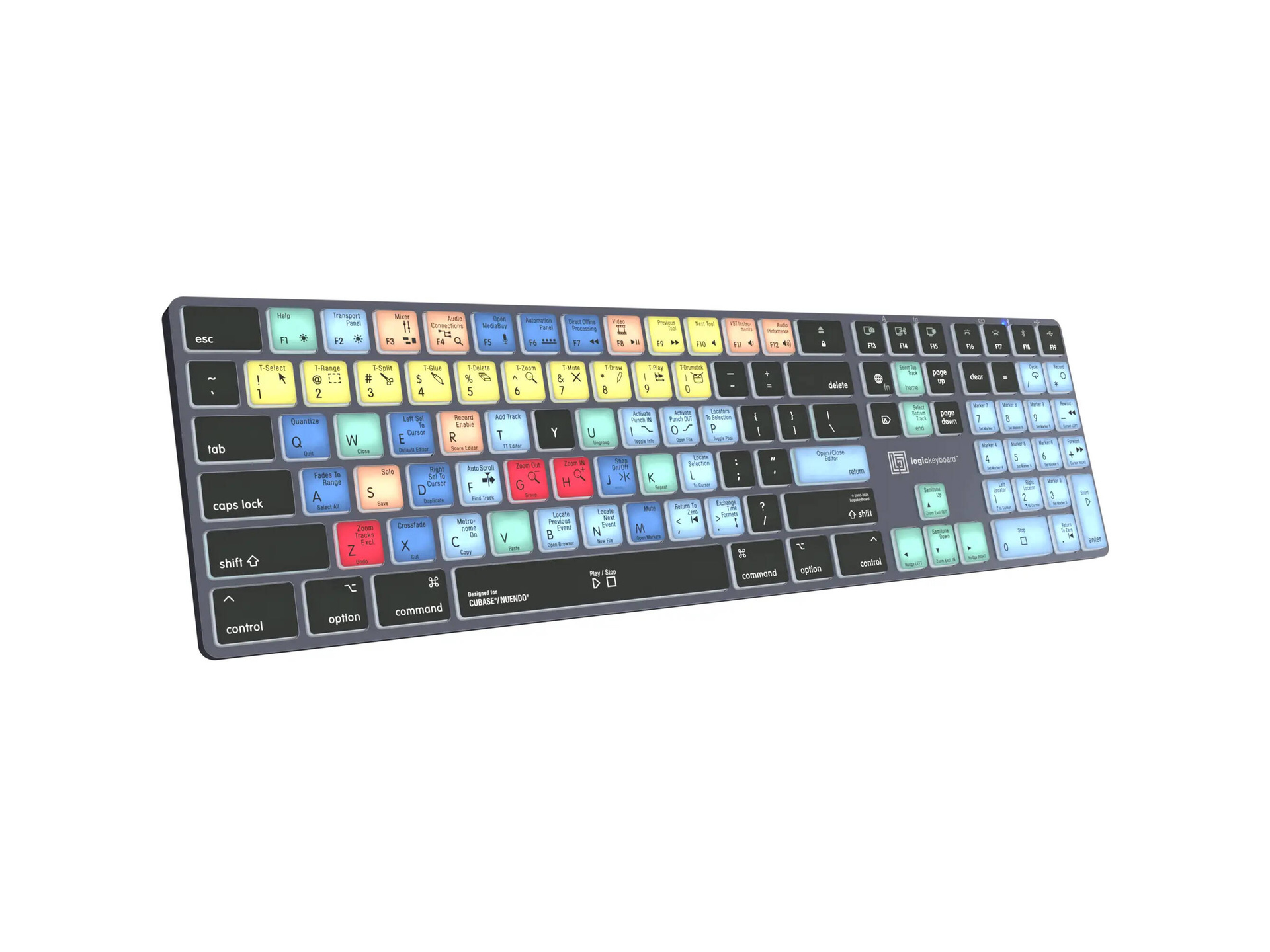 Logickeyboard TITAN Cubase & Nuendo Wireless Keyboard for Mac