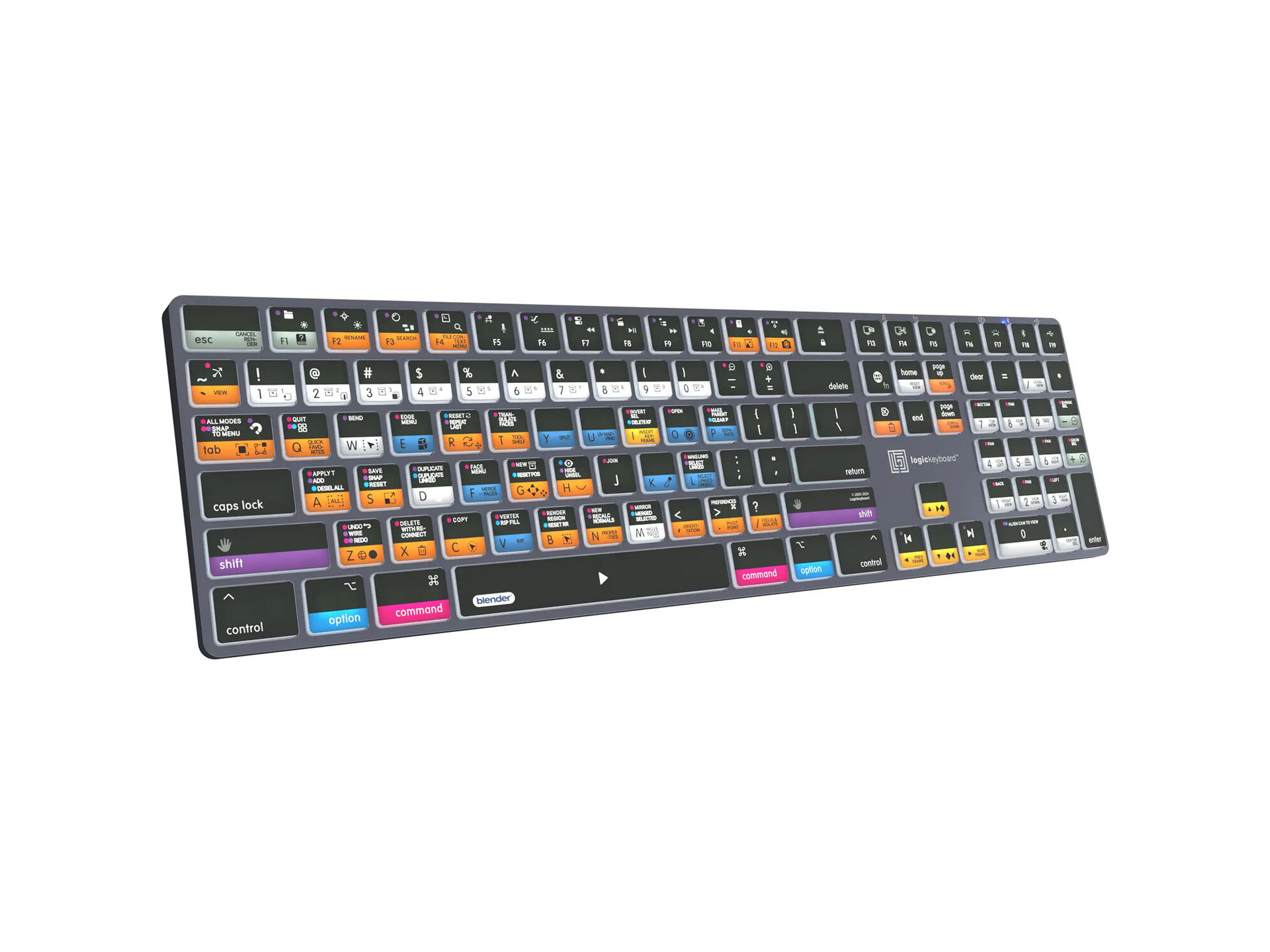 Logickeyboard TITAN Blender 3D Wireless Keyboard for Mac