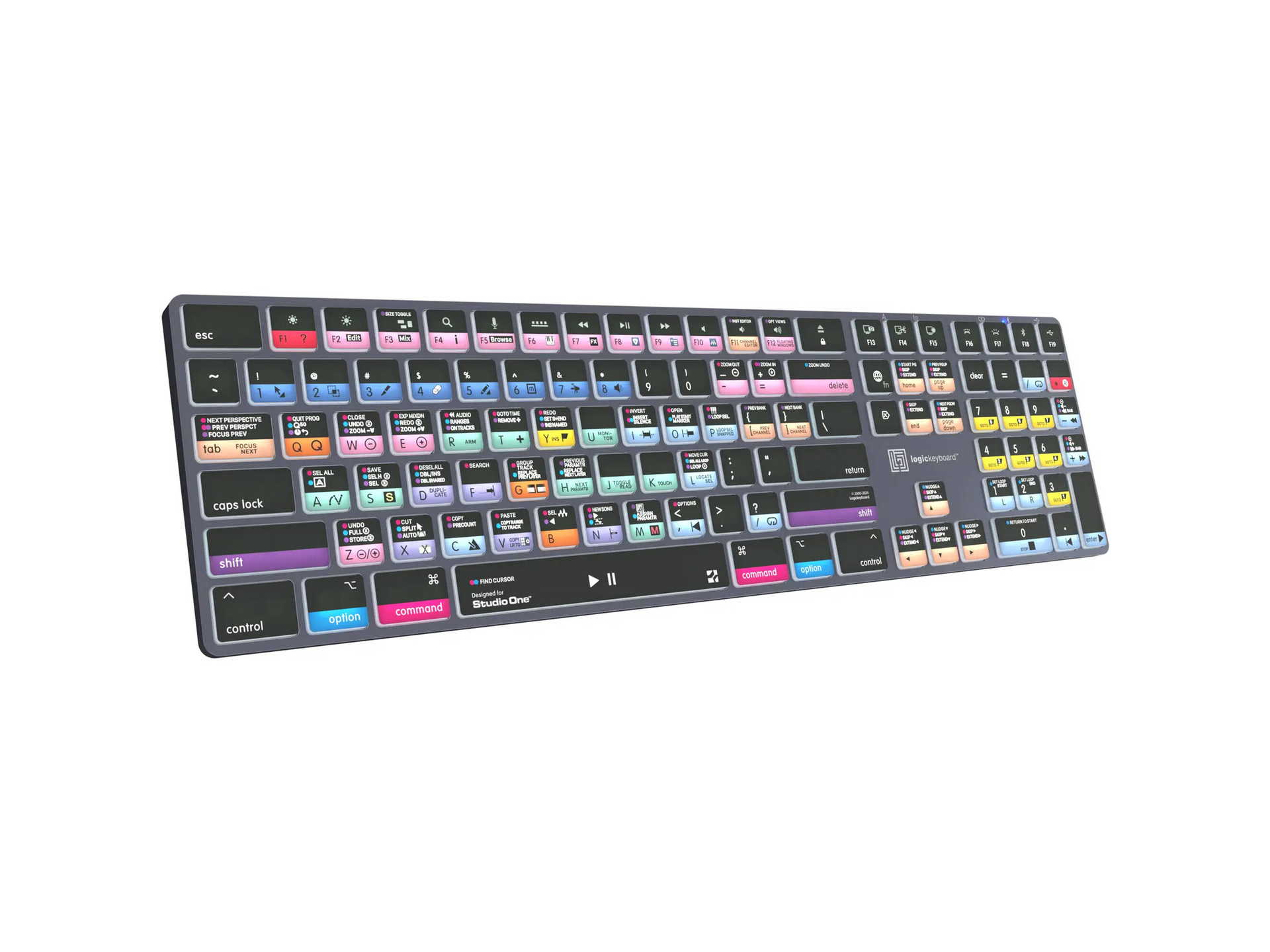 Logickeyboard TITAN PreSonus Studio One Wireless Keyboard for Mac