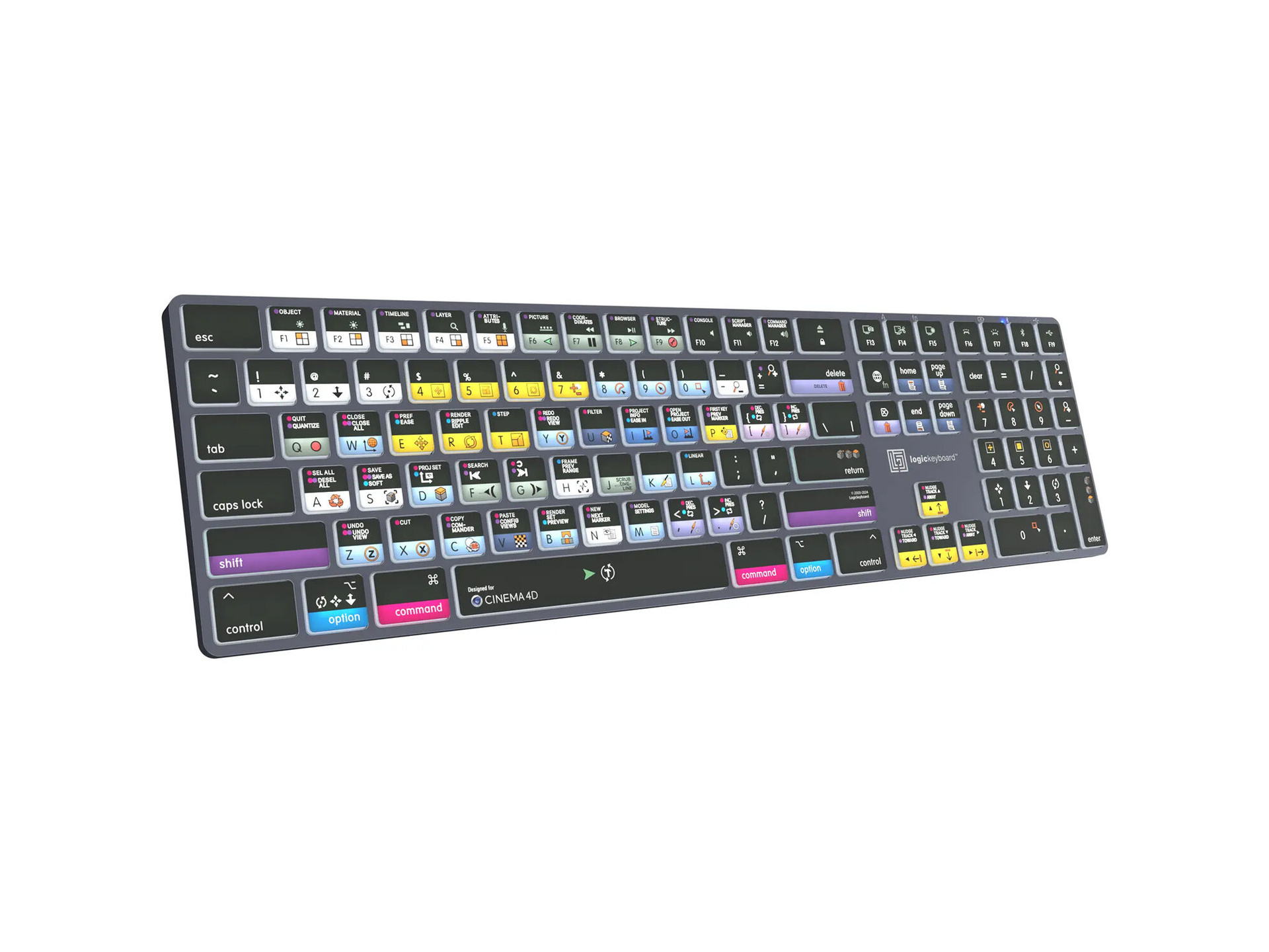 Logickeyboard TITAN Cinema 4D Wireless Keyboard for Mac