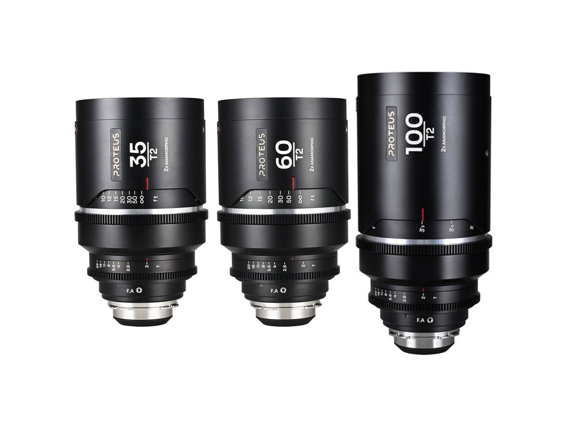 Laowa Proteus Flex 35mm/60mm/100mm 2X Anamorphic 3-Lens Bundle (PL/EF Mount, Feet)