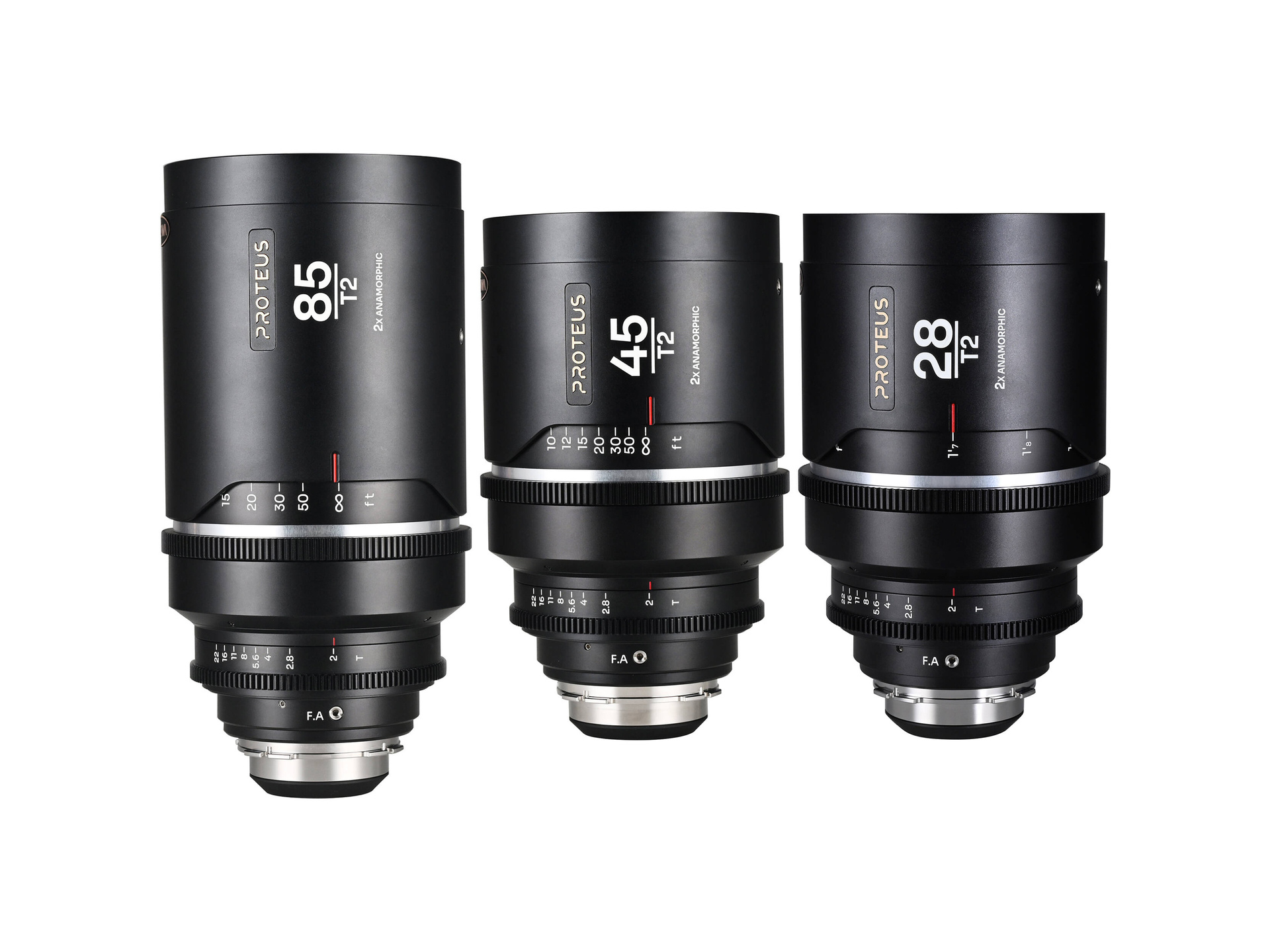 Laowa Proteus Flex 28mm/45mm/85mm 2X Anamorphic 3-Lens Bundle (PL/EF Mount, Feet)