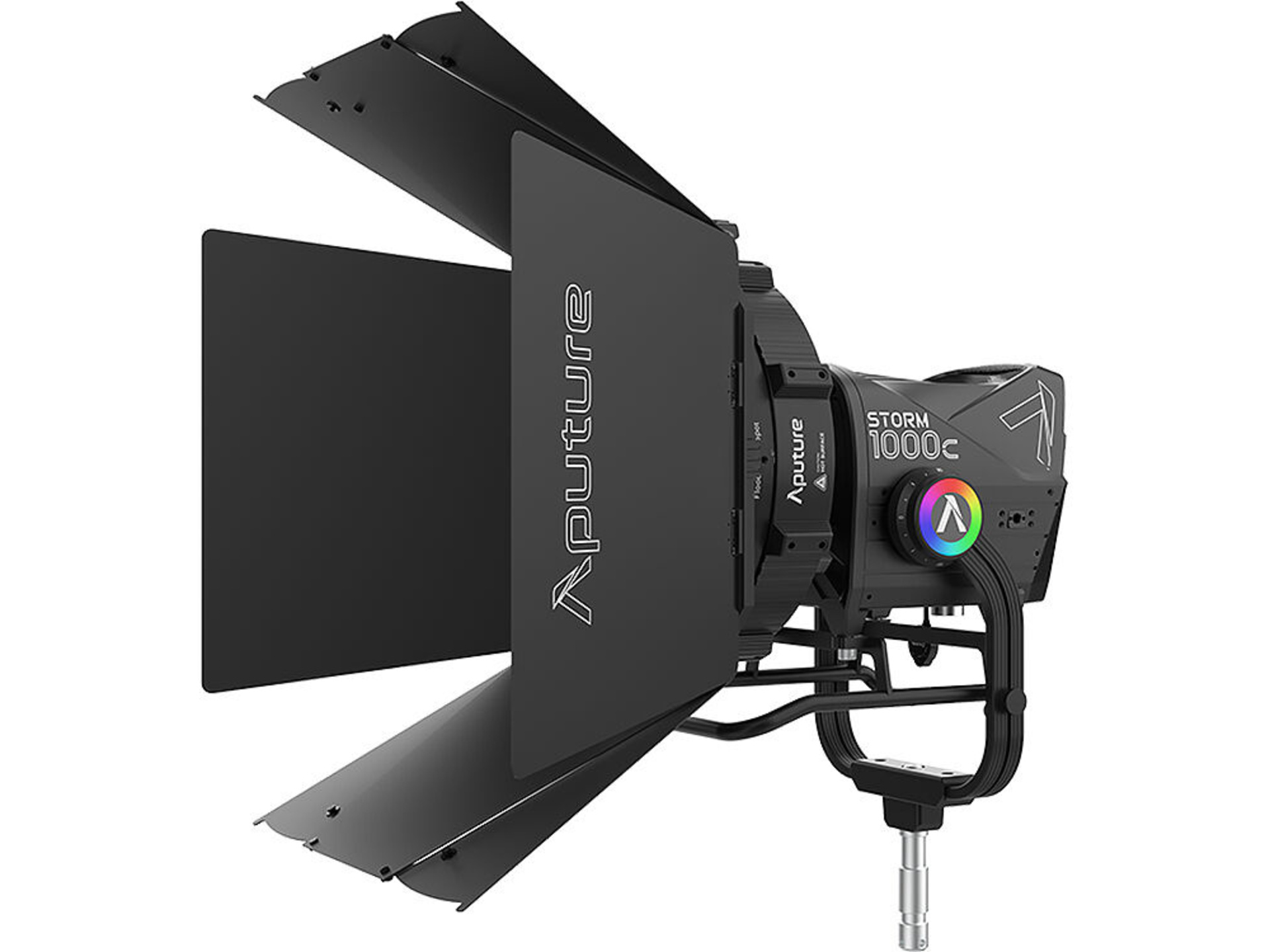 Aputure STORM 1000c Cine Kit with Skid Support, Fresnel, and Barndoors