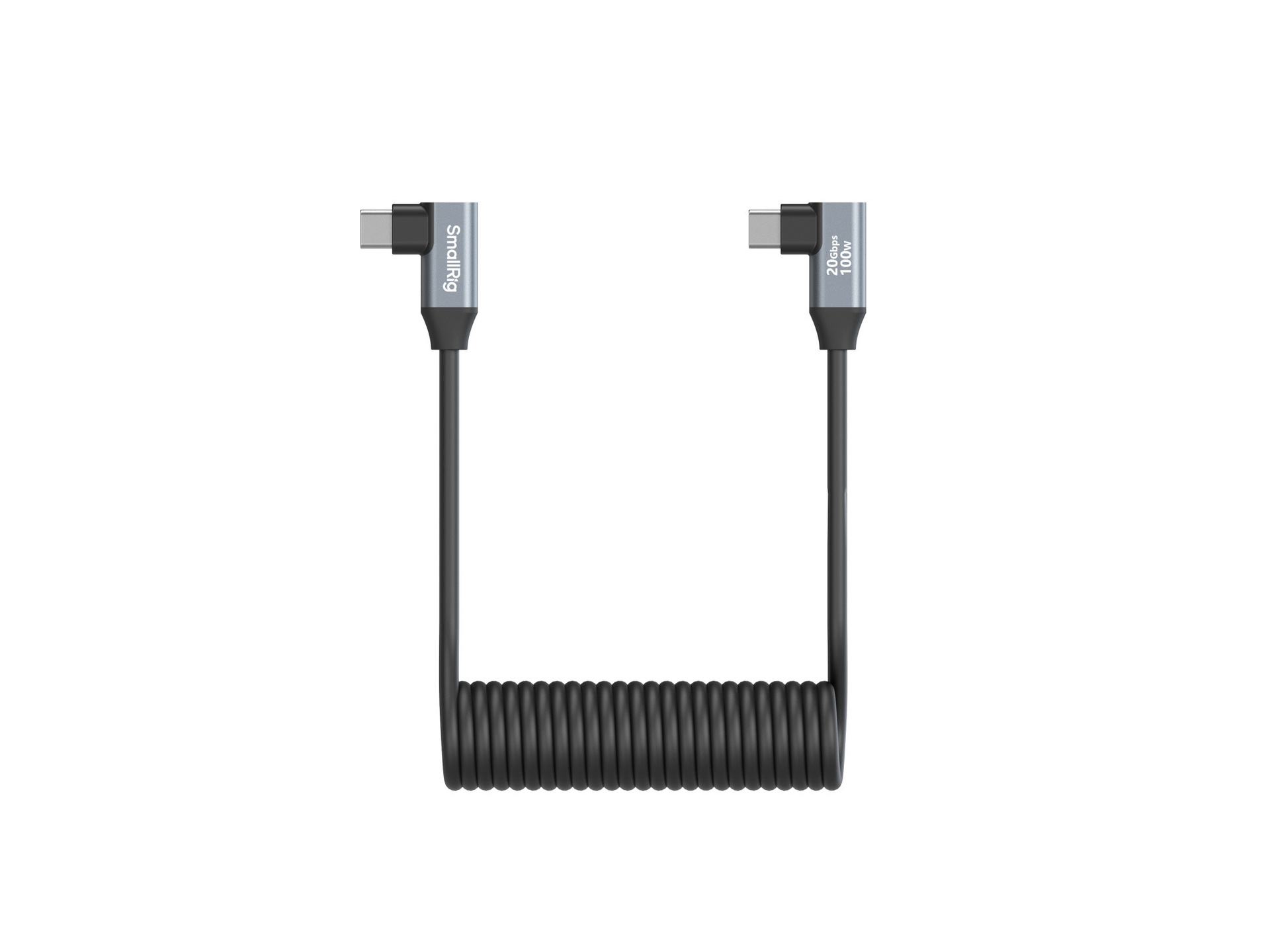 SmallRig 4793 Angled USB-C to Angled USB-C Coiled Data Cable (35cm)