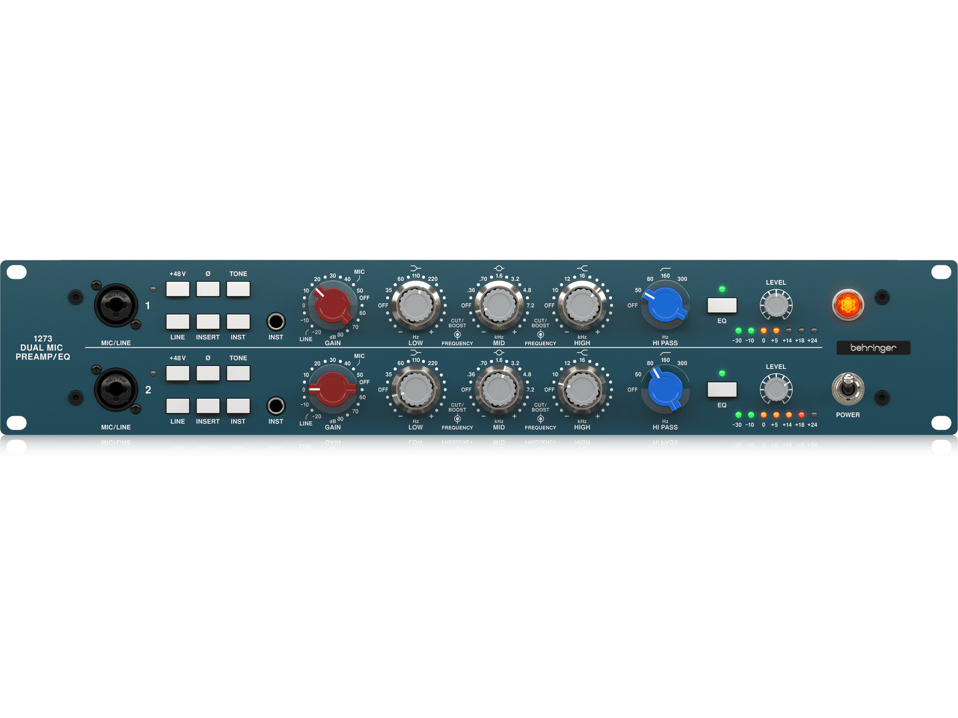 Behringer 1273 2-Channel Microphone Preamplifier