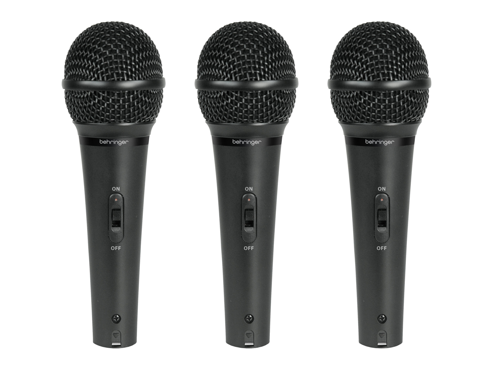 Behringer XM1800S Supercardioid Dynamic Vocal and Instrument Microphone (3-Pack)