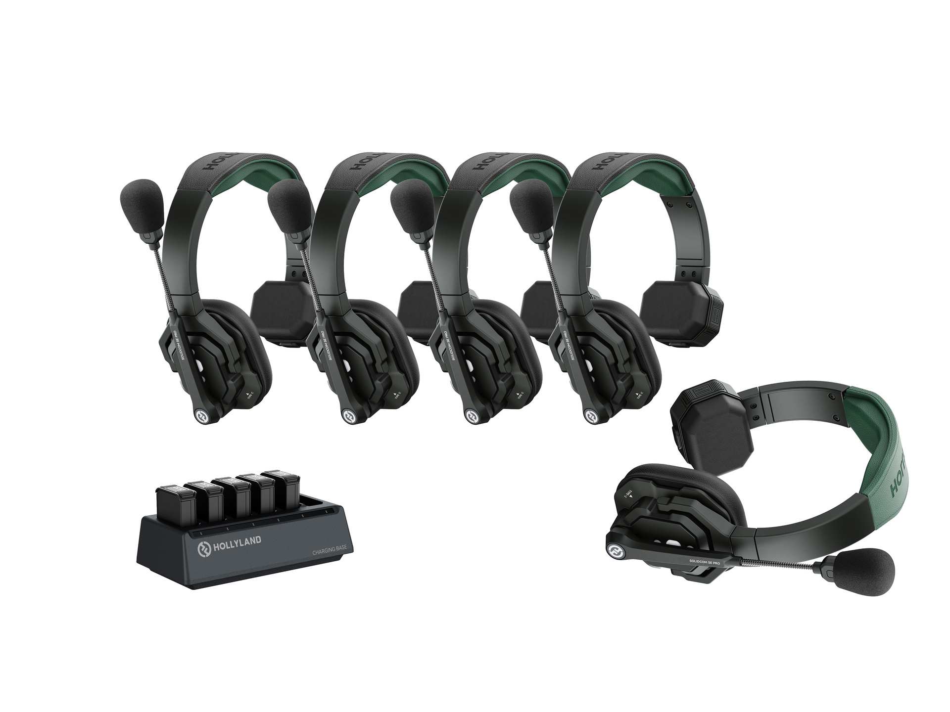 Hollyland Solidcom SE Pro Single-Ear Five Person Headset System (1M+4R)